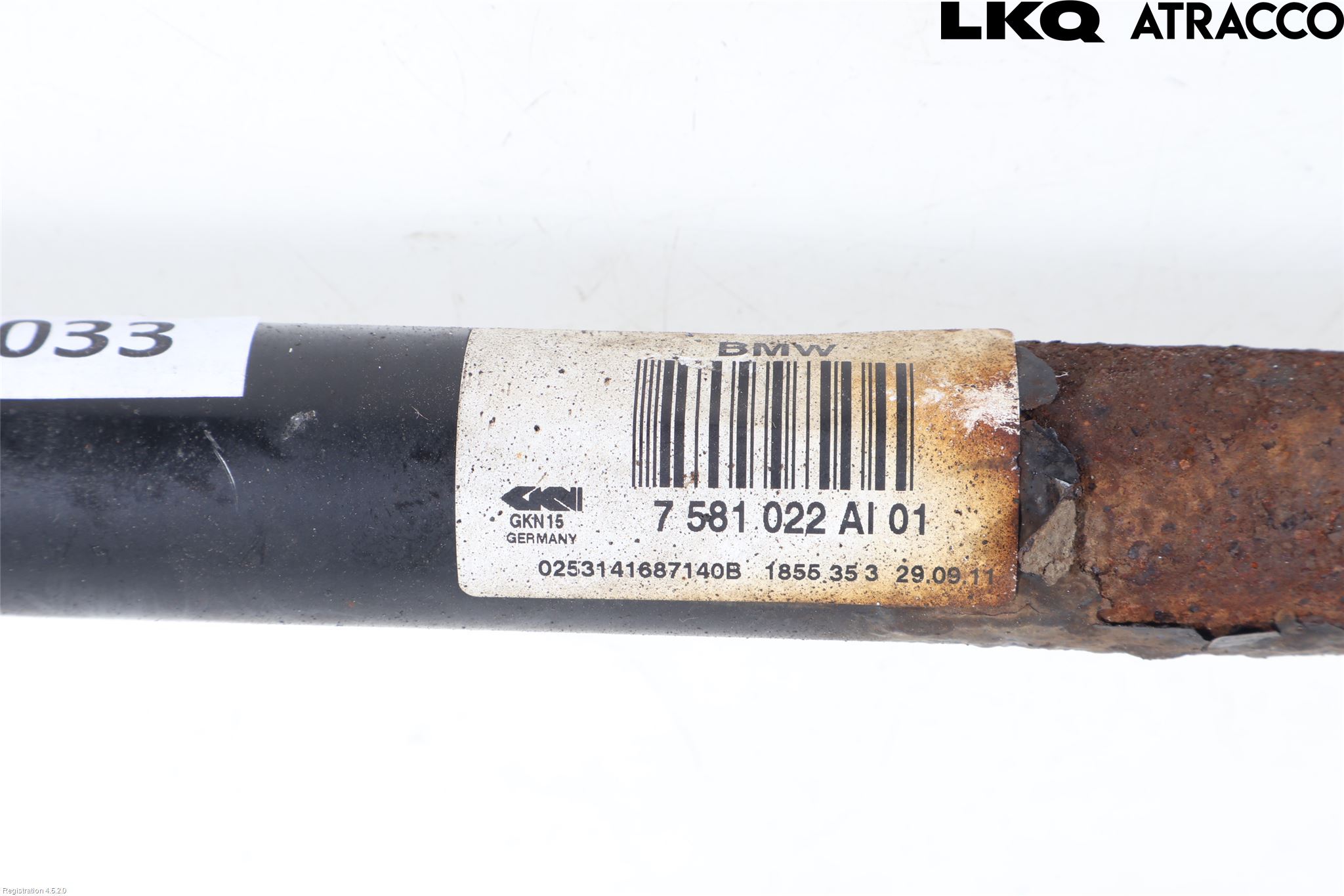 BMW 5 F10/F11/F18 09-17 Drivaxel Bak Höger