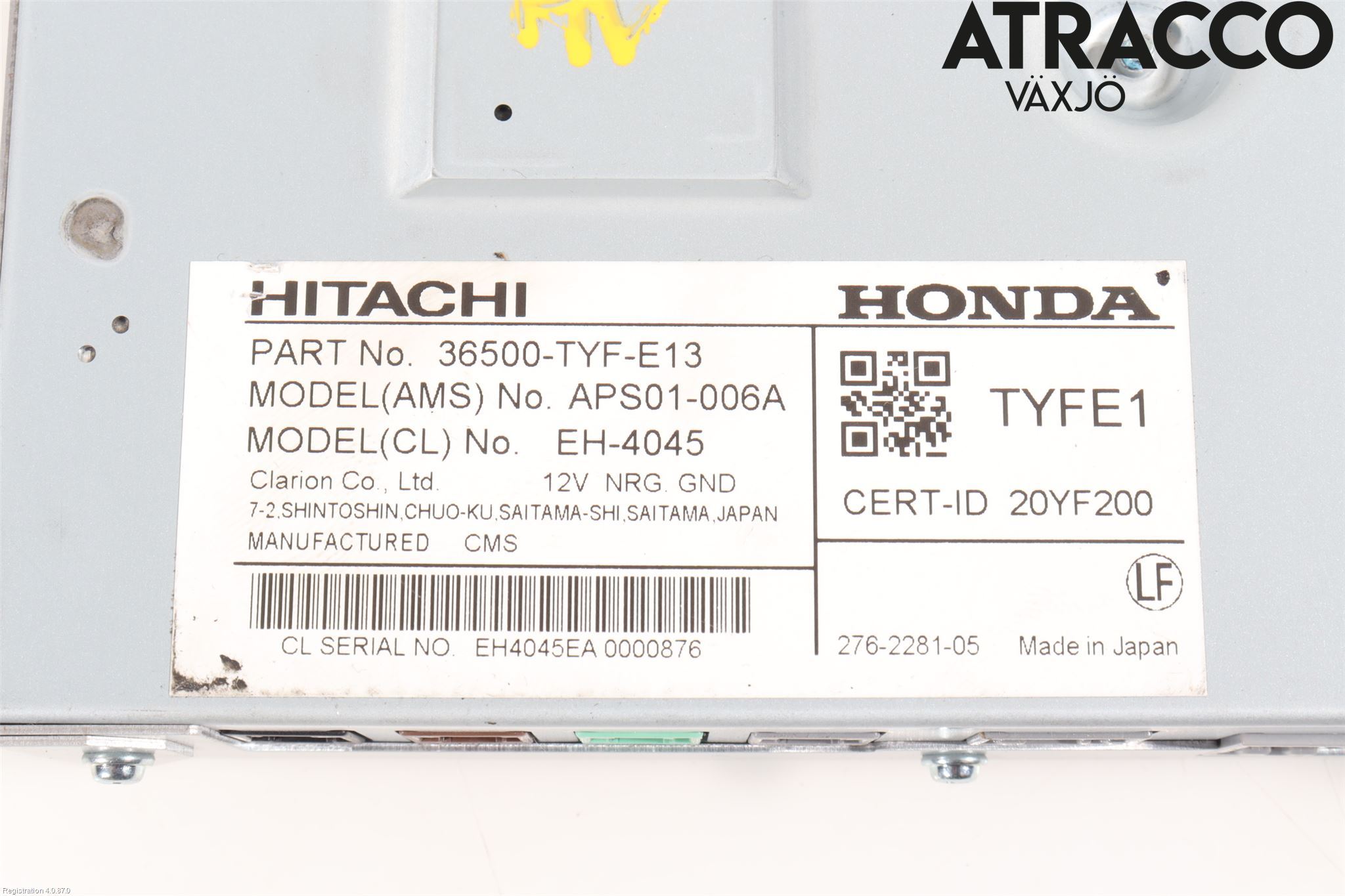 Honda E 20-23 Styrenhet Övrigt