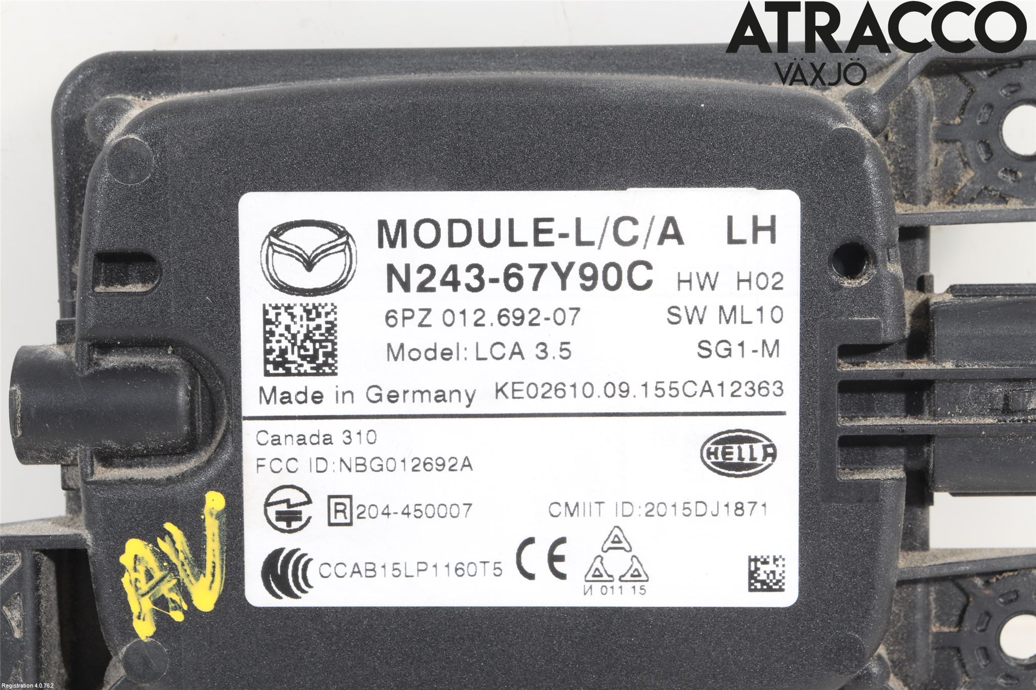 Mazda MX-5 IV (ND/ND2/ND3) MIATA 15- Sensor Aktivt Kollisionsskydd