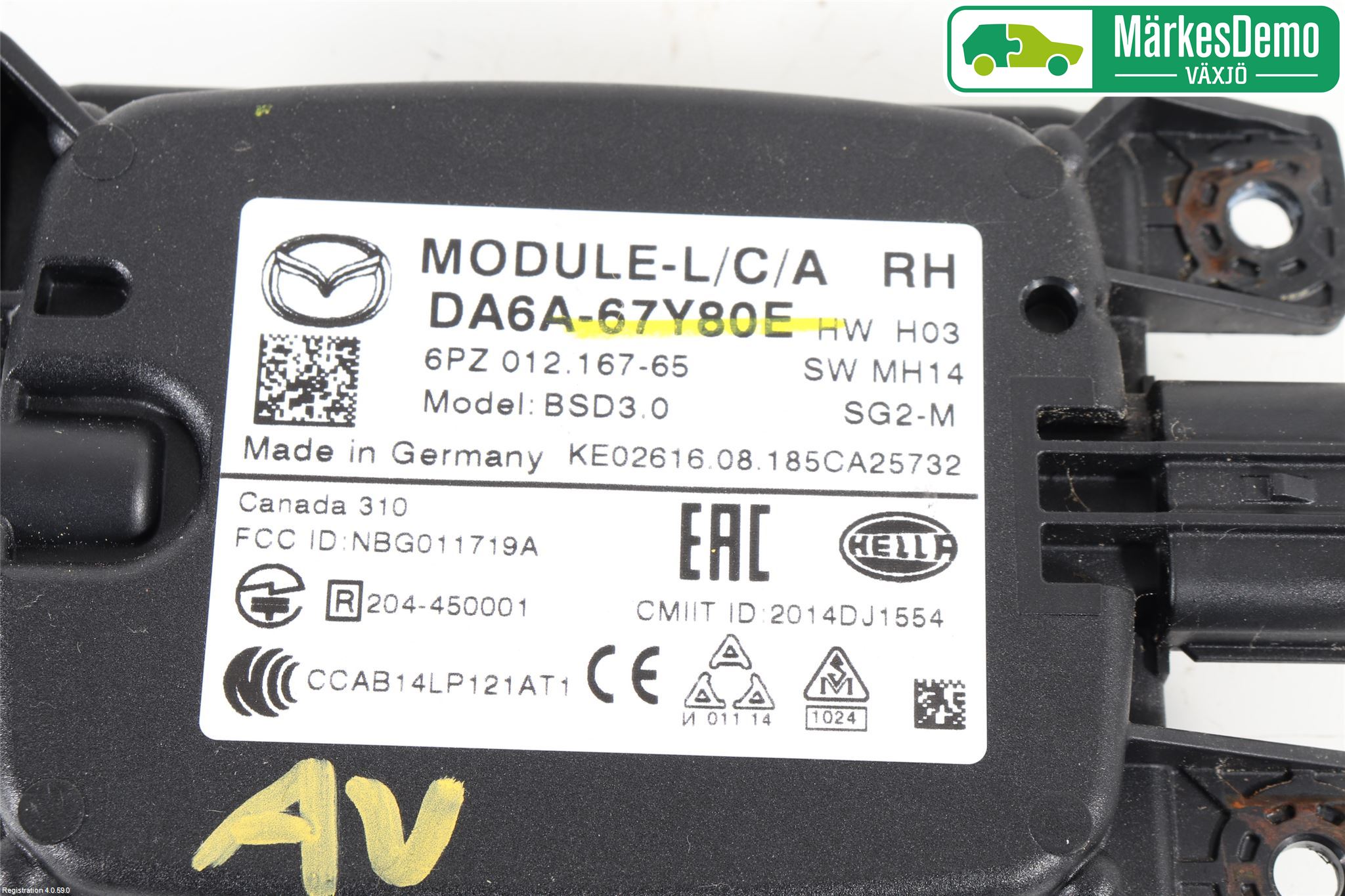 Mazda 2 (DJ) 15-22 Sensor Aktivt Kollisionsskydd