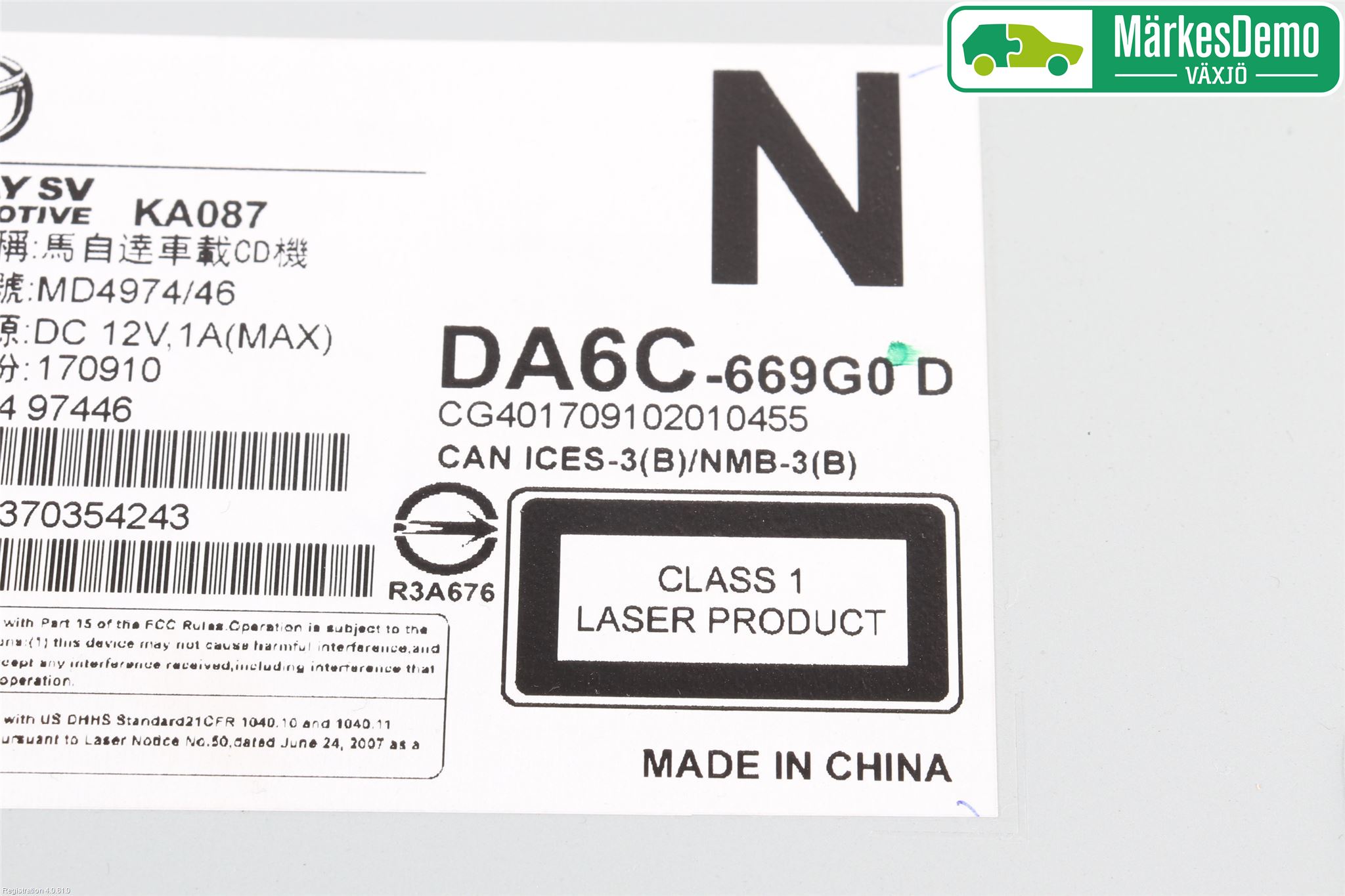 Mazda CX-3 Cd Radio - Multimediapanel