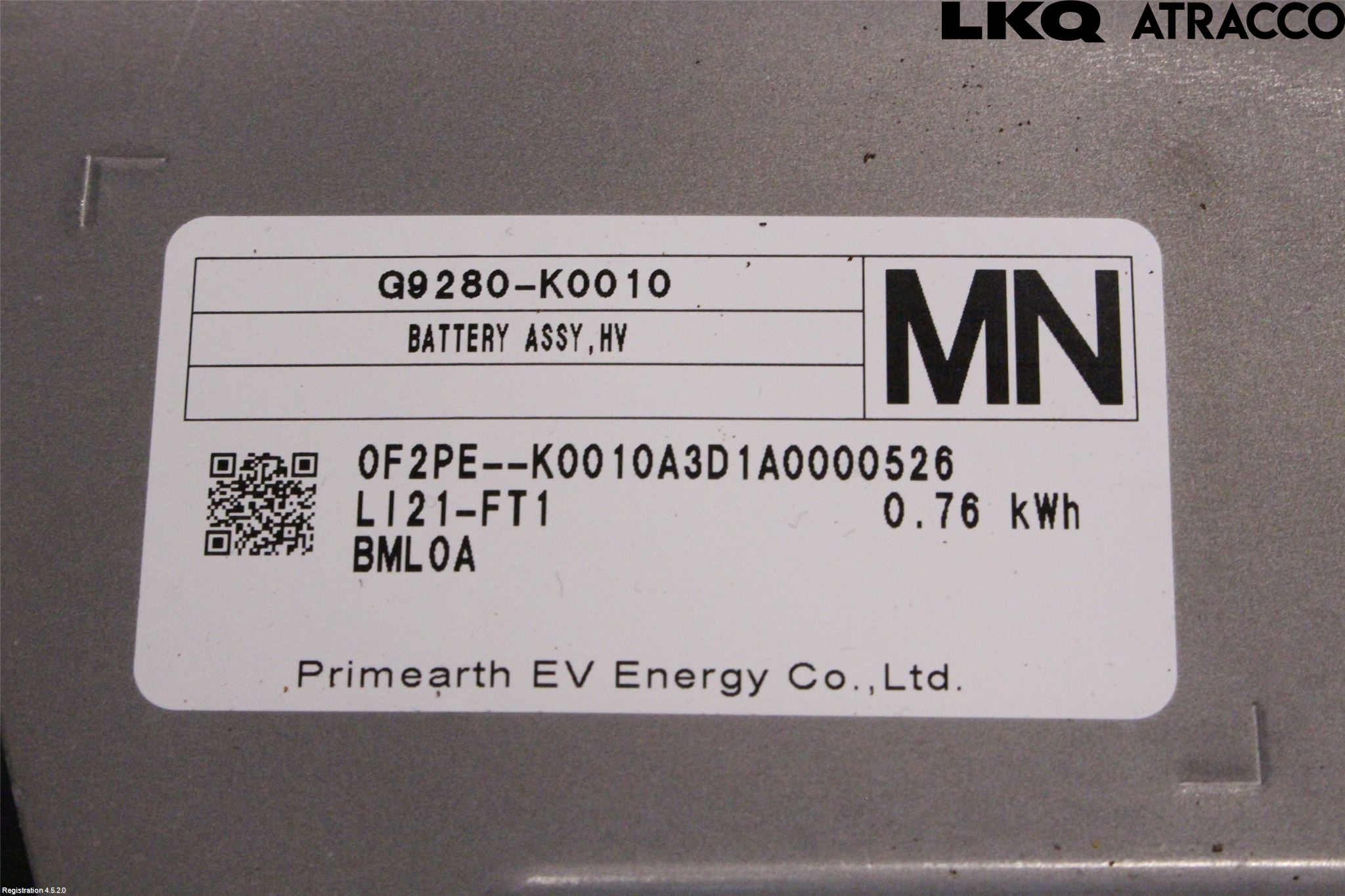 Toyota YARIS XP21 20- Batteri Högspänning