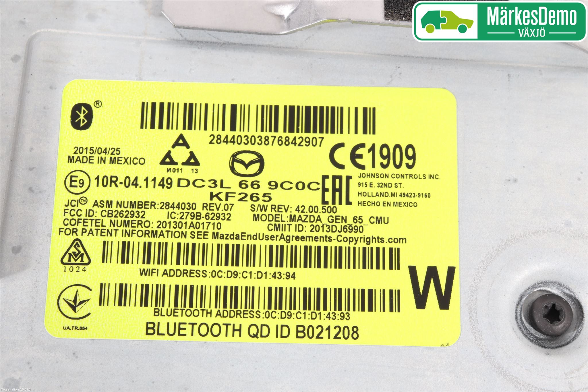 Mazda 2 (DJ) 15-22 Cd Radio - Multimediapanel