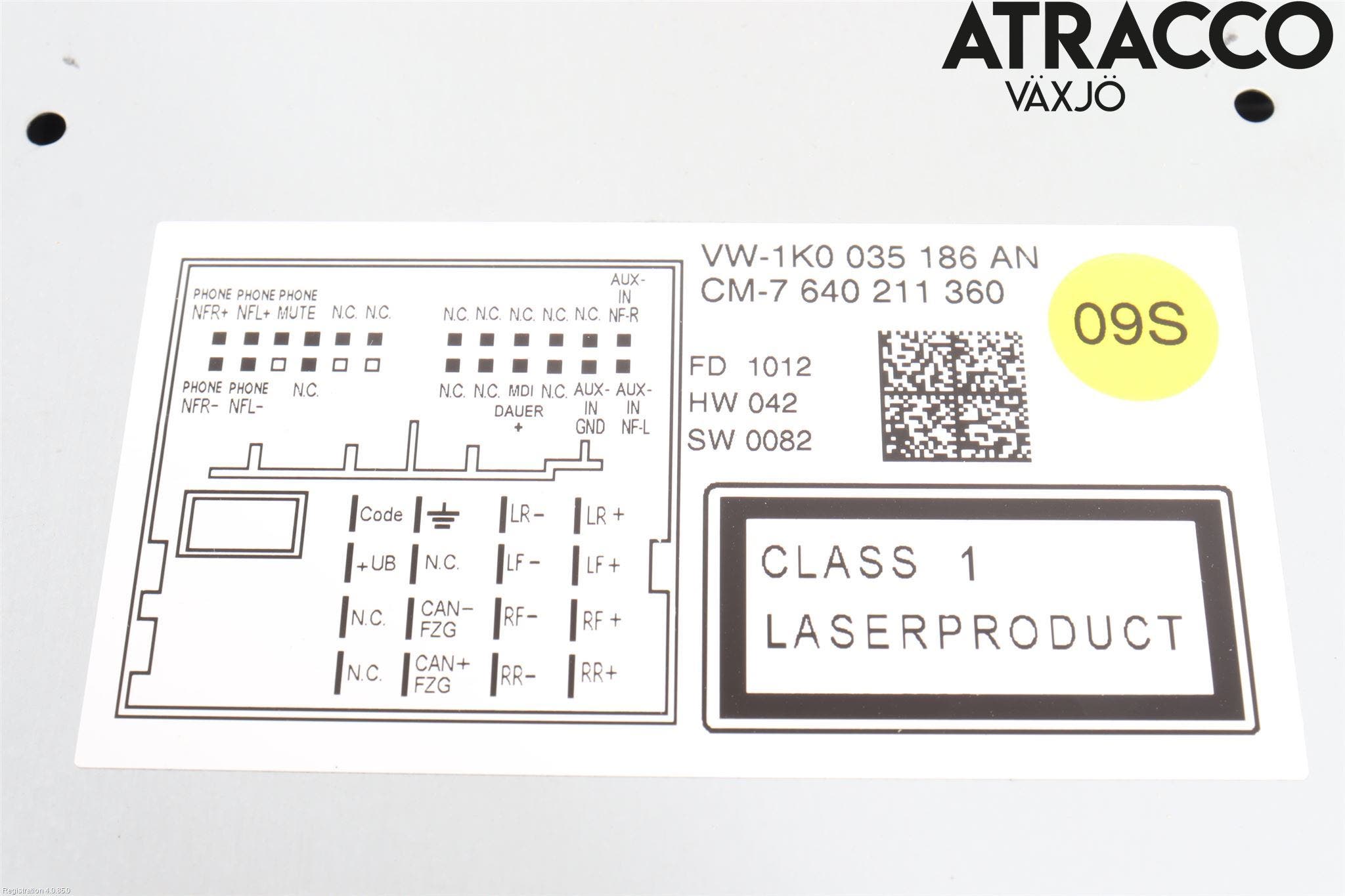 Volkswagen VW GOLF VI 09-13 Cd Radio - Multimediapanel