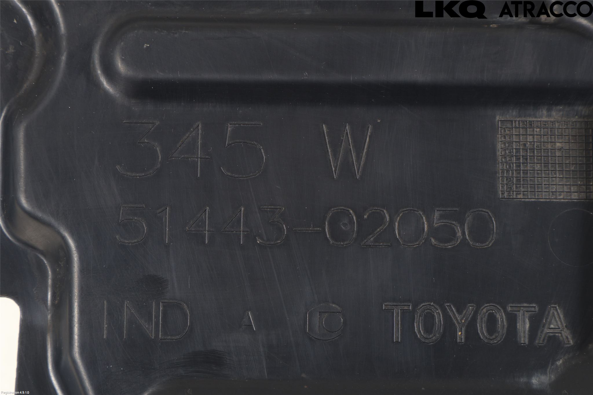 Toyota AURIS 07-09 Hasplåt Plåt-Plast
