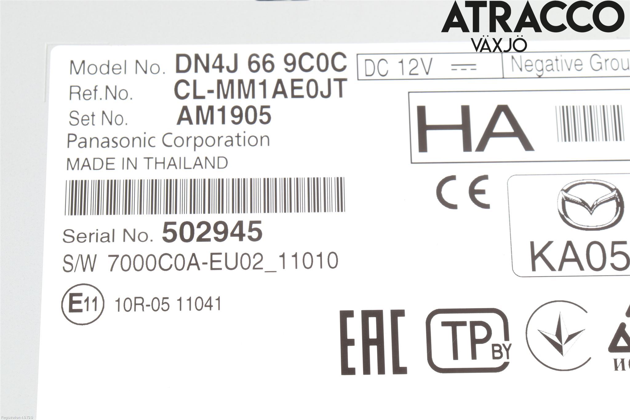 Mazda MX-30 20- Cd Radio - Multimediapanel