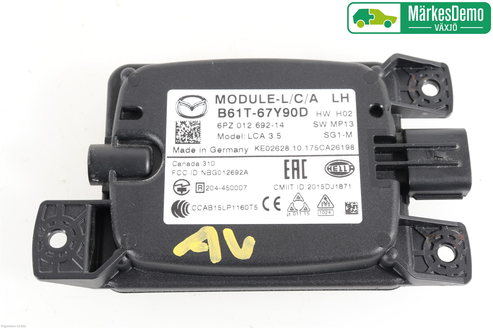 Mazda 3 III 14-19 Sensor Aktivt Kollisionsskydd
