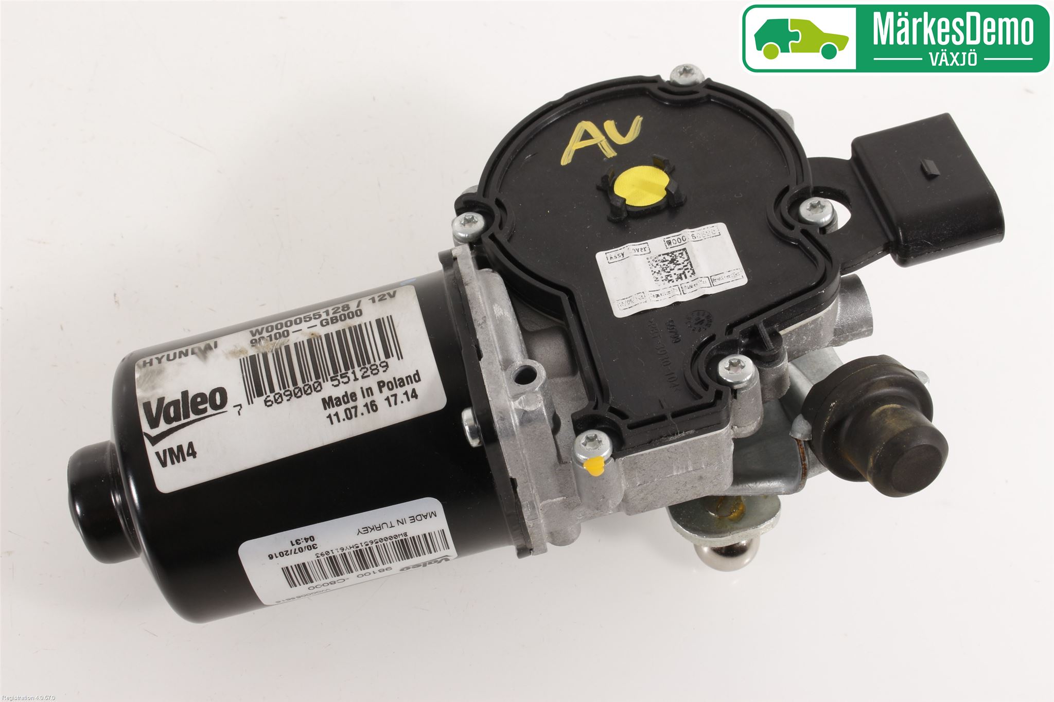 Hyundai i20 GB 15-20 Torkarmotor Vindruta