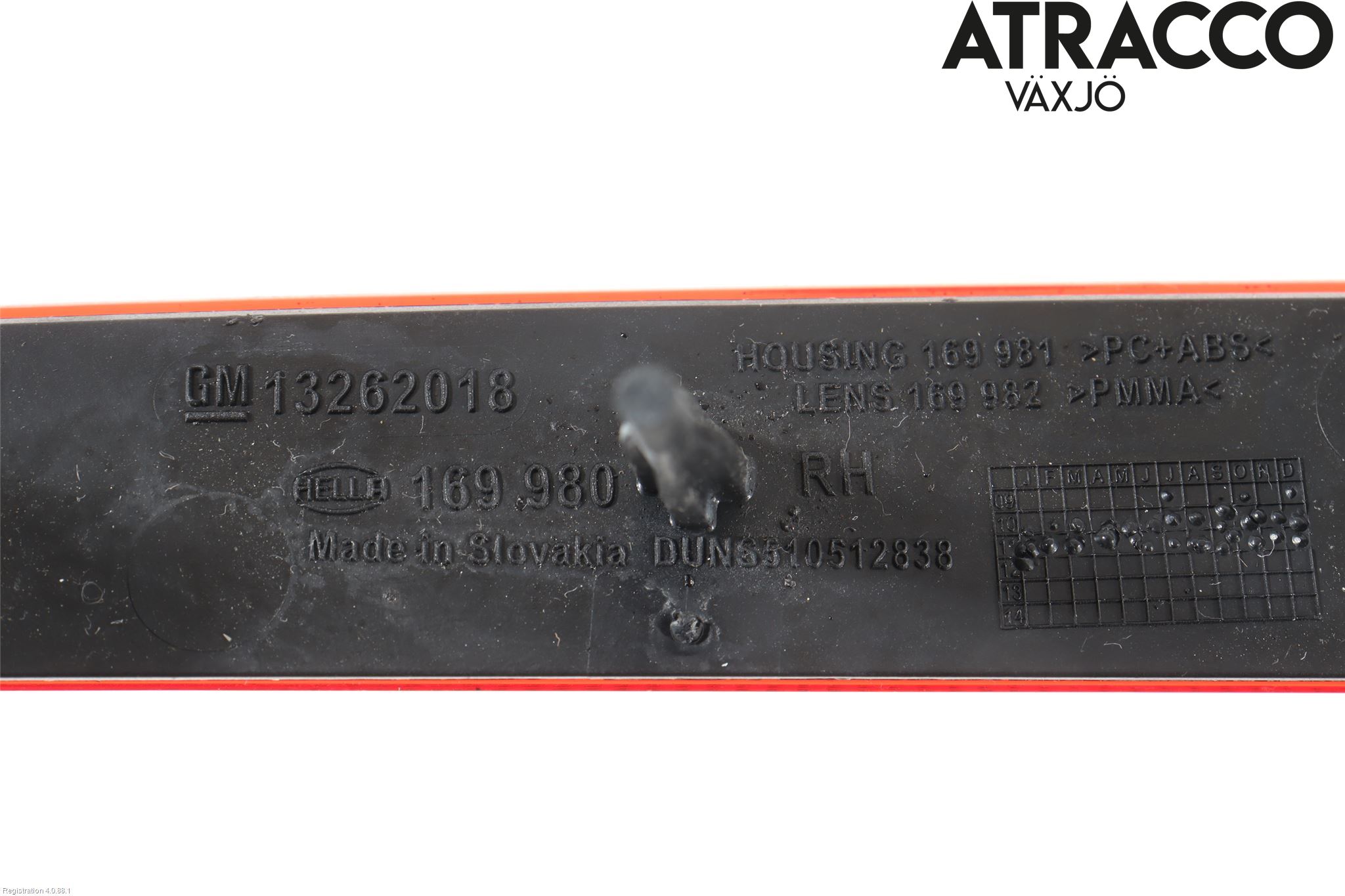 Opel ASTRA J 10-15 Dimljus/Reflex Bak