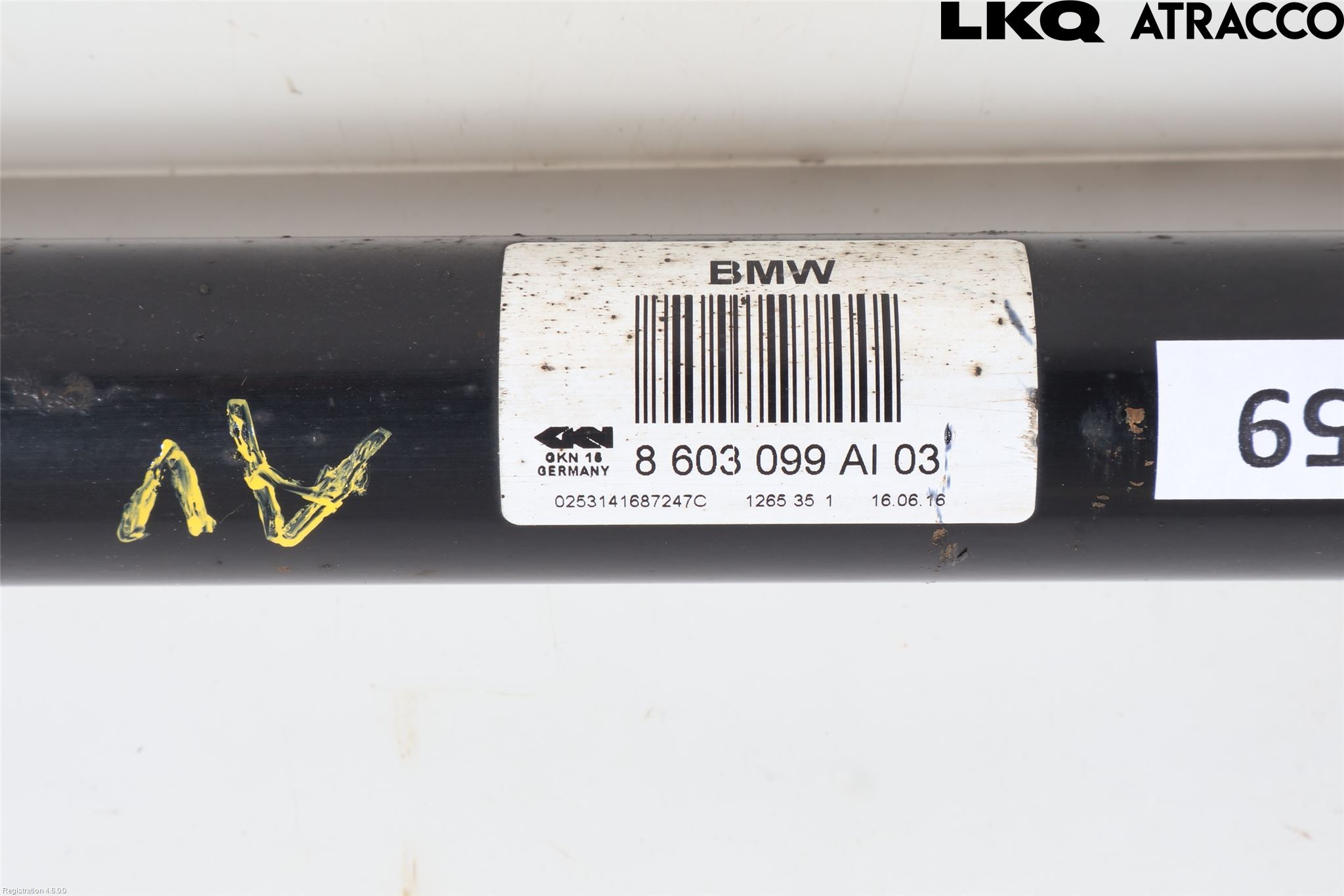 BMW 5 F10/F11/F18 09-17 Drivaxel Bak Vänster
