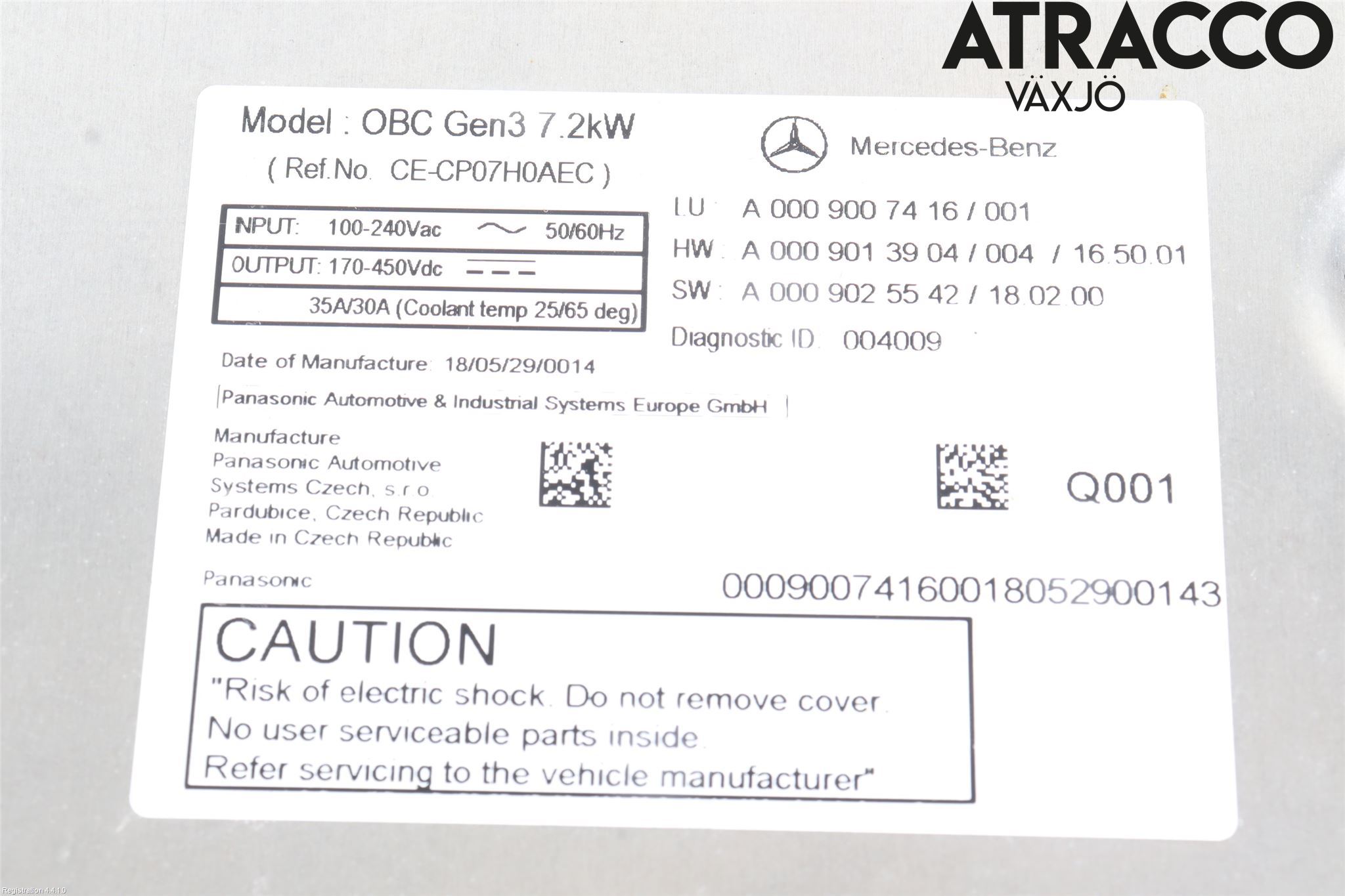Mercedes-Benz MB E-KLASS (W213) 16-23 Batteriladdare Högspänning