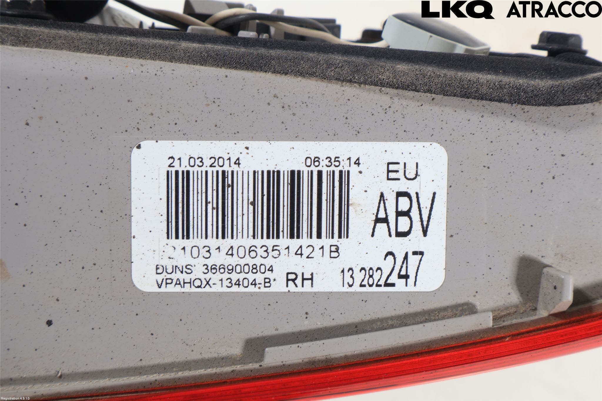 Opel ASTRA J 10-15 Bakljus Lucka Hö