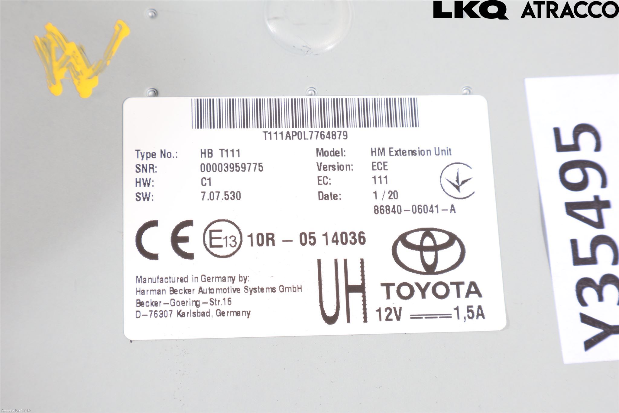 Toyota CAMRY 19-24 Styrenhet Multimedia