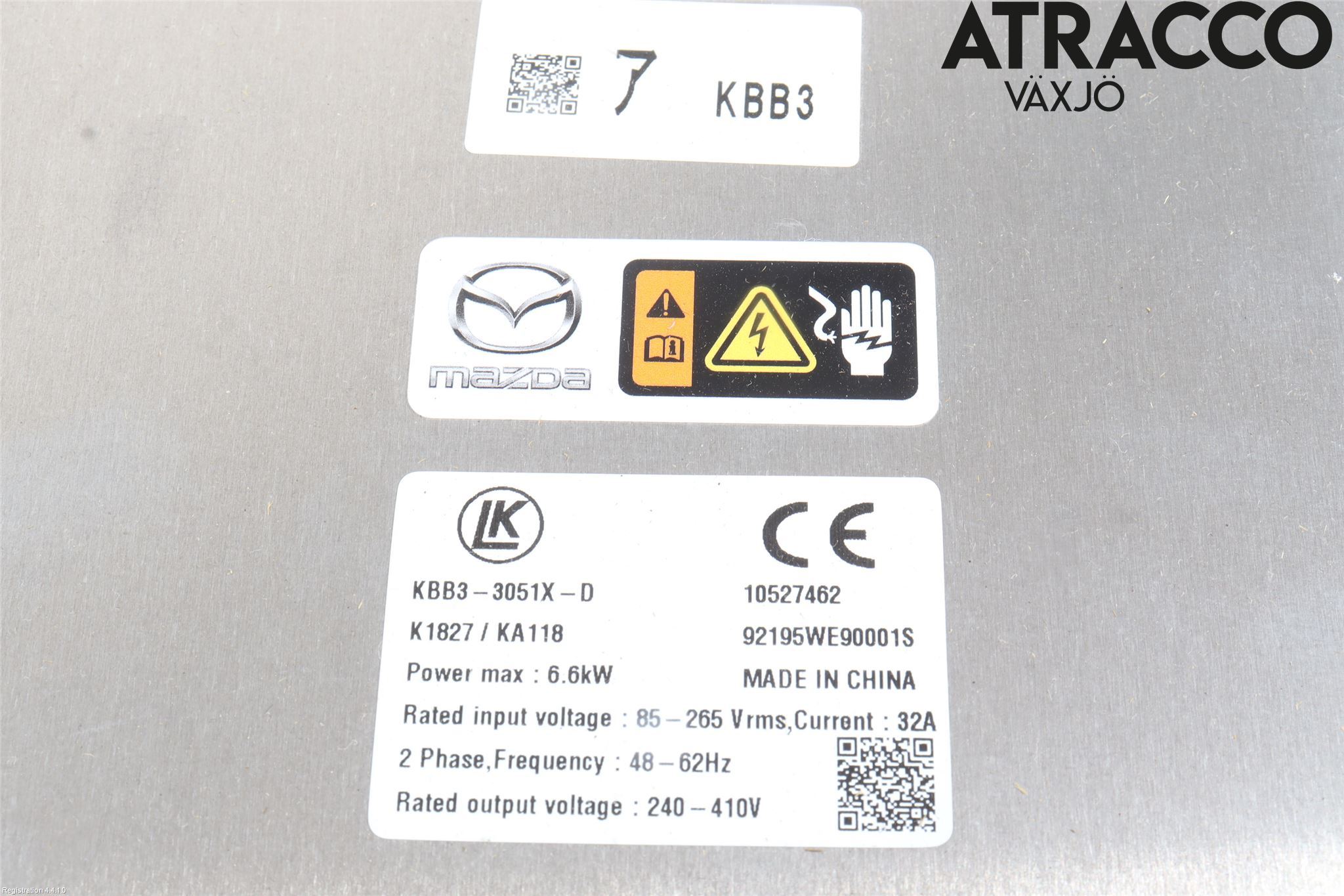 Mazda CX-60 22- Batteriladdare Högspänning