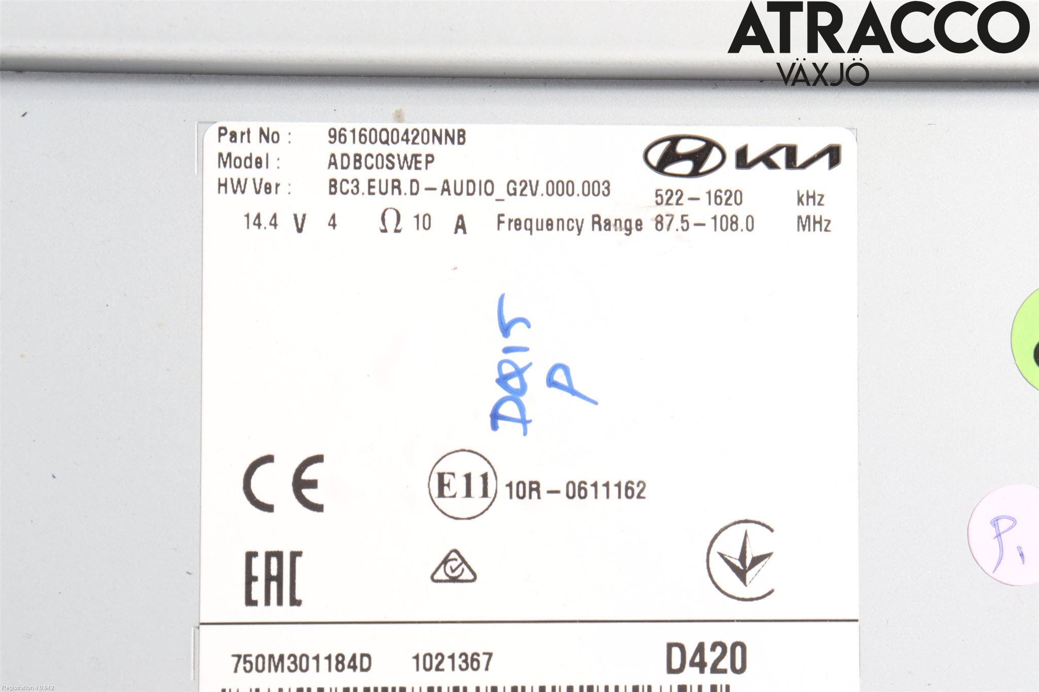 Hyundai BAYON BC3 21- Cd Radio - Multimediapanel