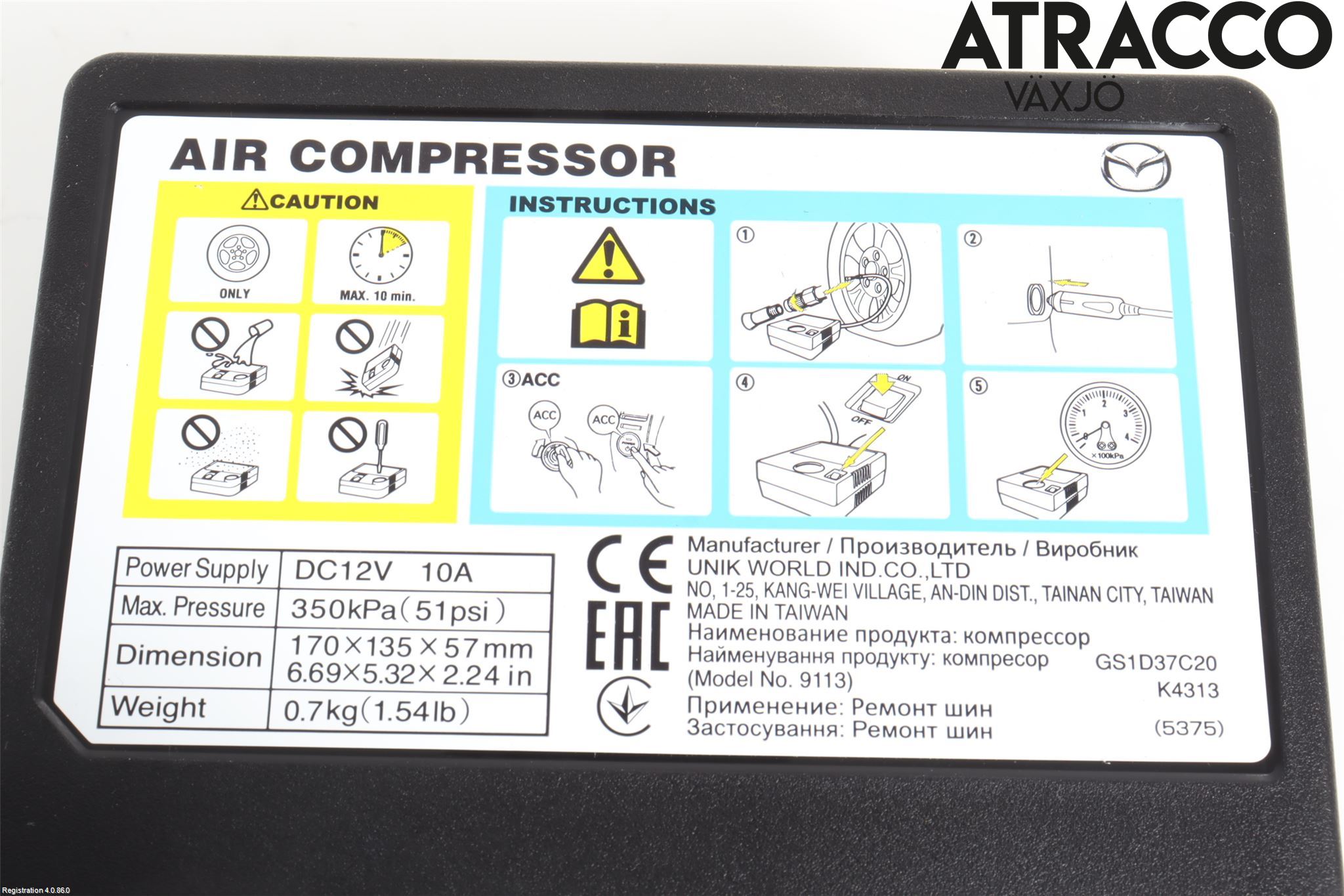 Mazda MX-30 20- Kompressor Däck