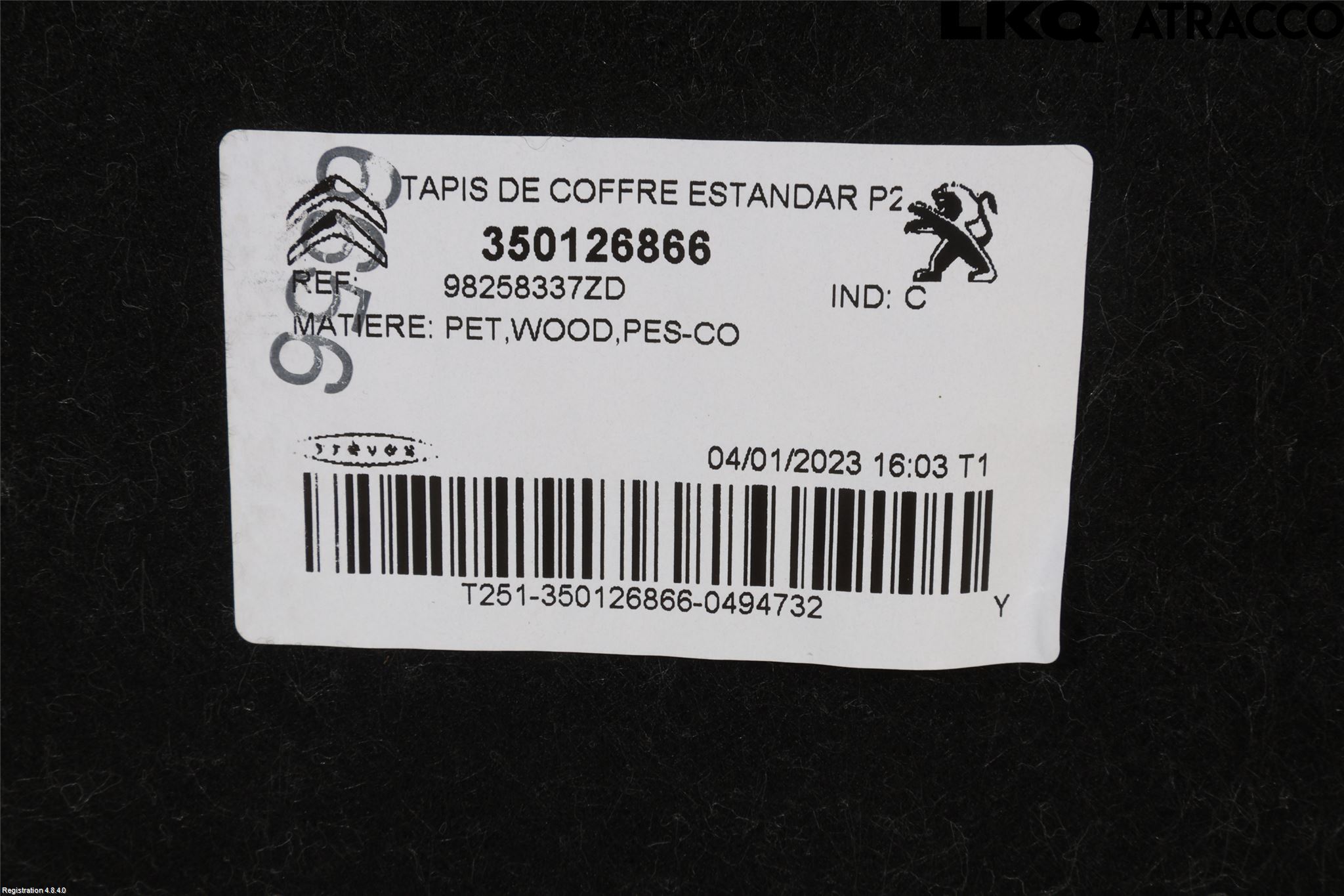 Peugeot 2008/E-2008 20- Inrbagagerumklädsel-Golv