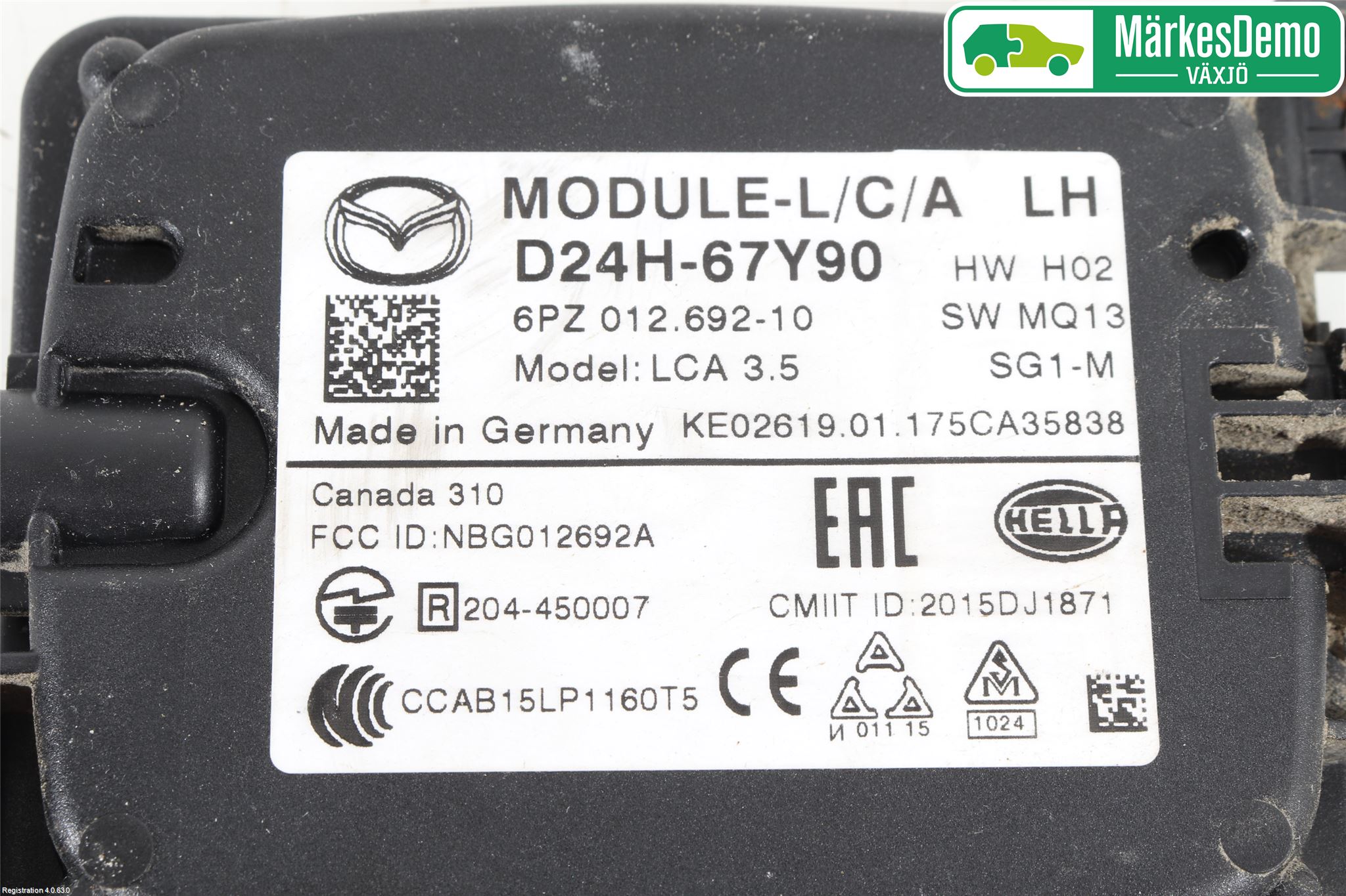 Mazda CX-3 Sensor Aktivt Kollisionsskydd