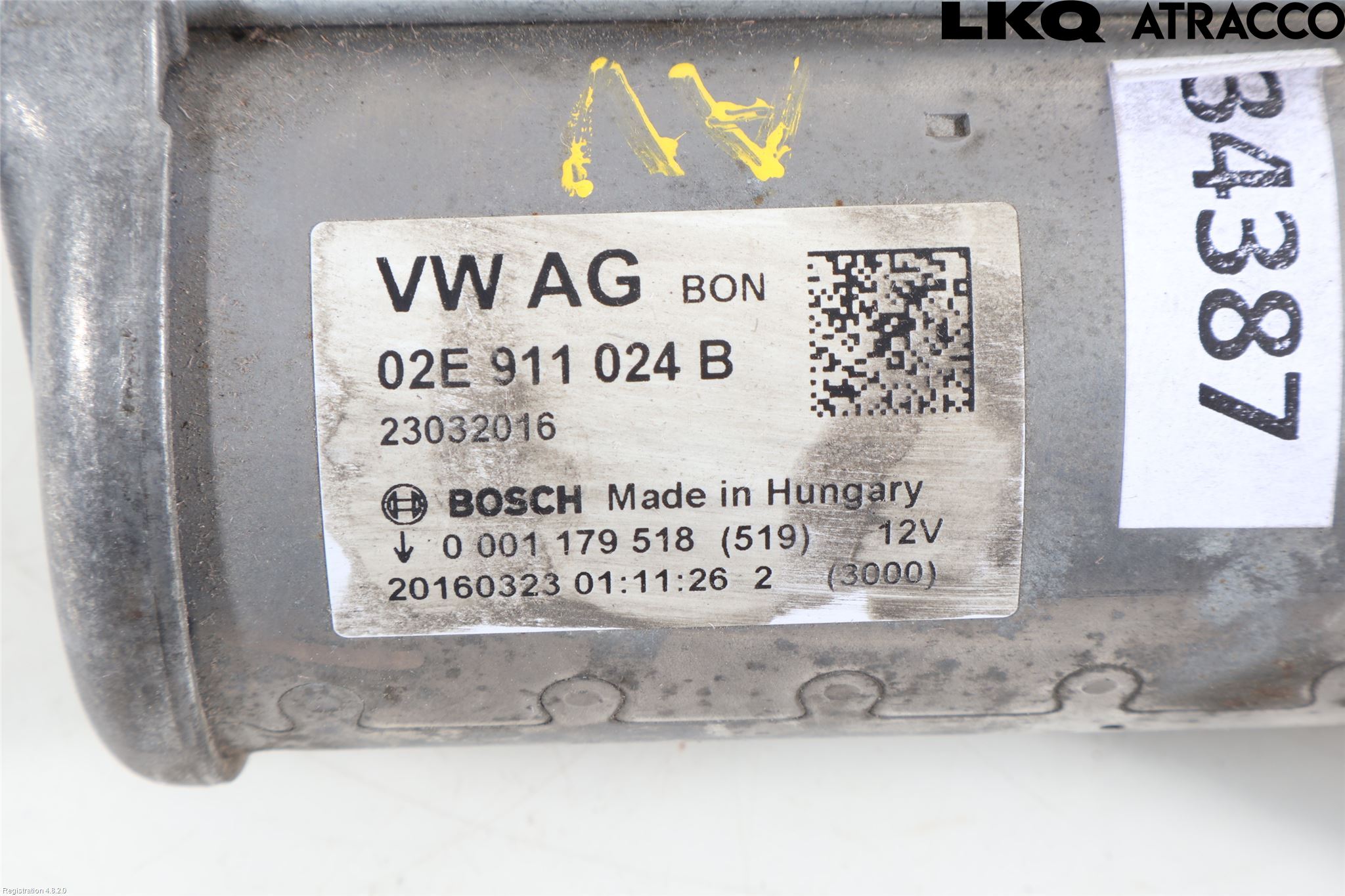 Volkswagen VW SCIROCCO 09-17 Startmotor