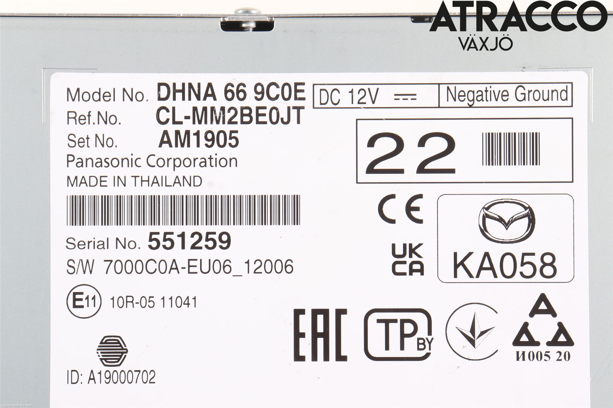 Mazda CX-30 20- Cd Radio - Multimediapanel