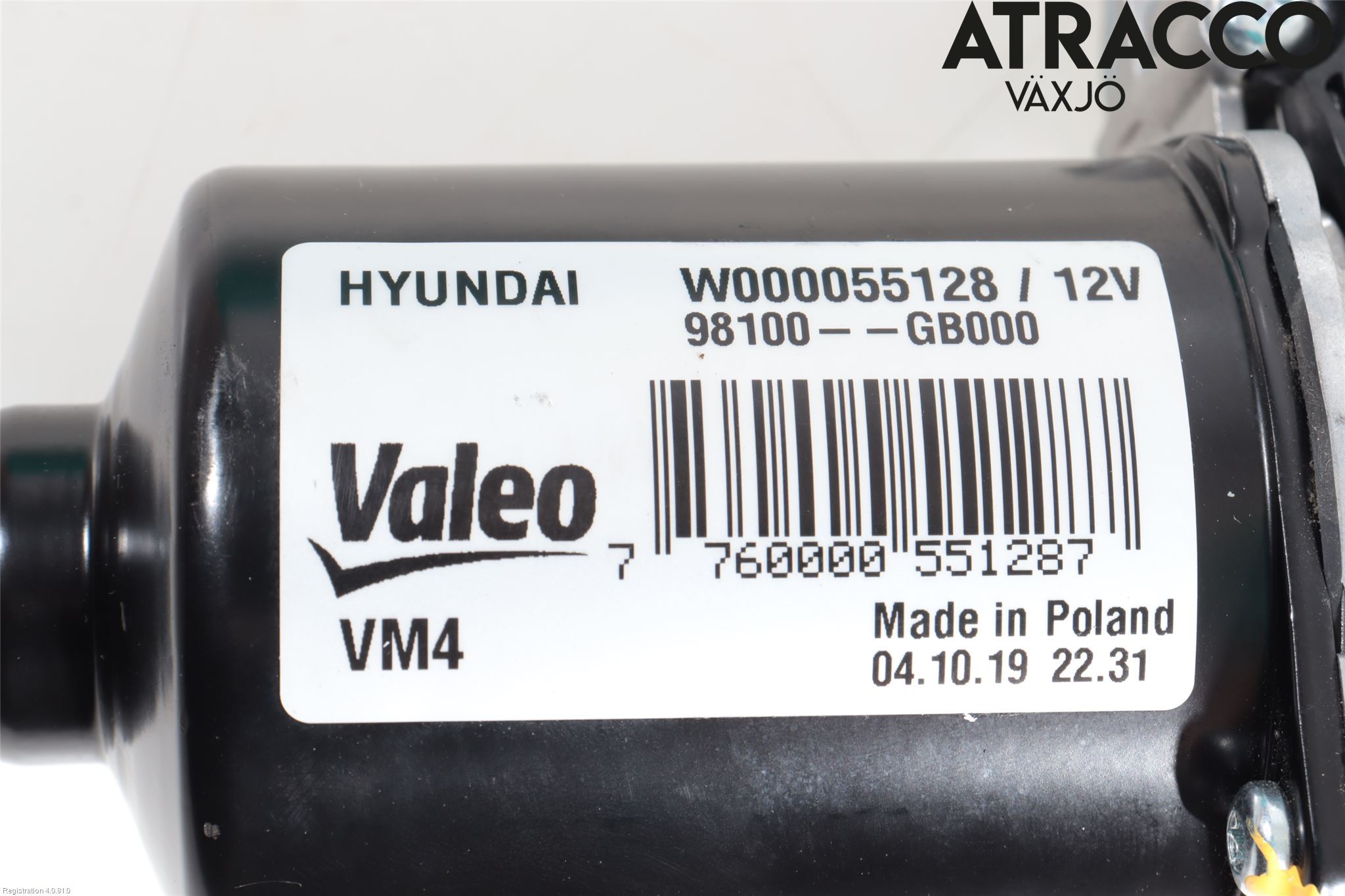 Hyundai i20 GB 15-20 Torkarmekanism Vindruta