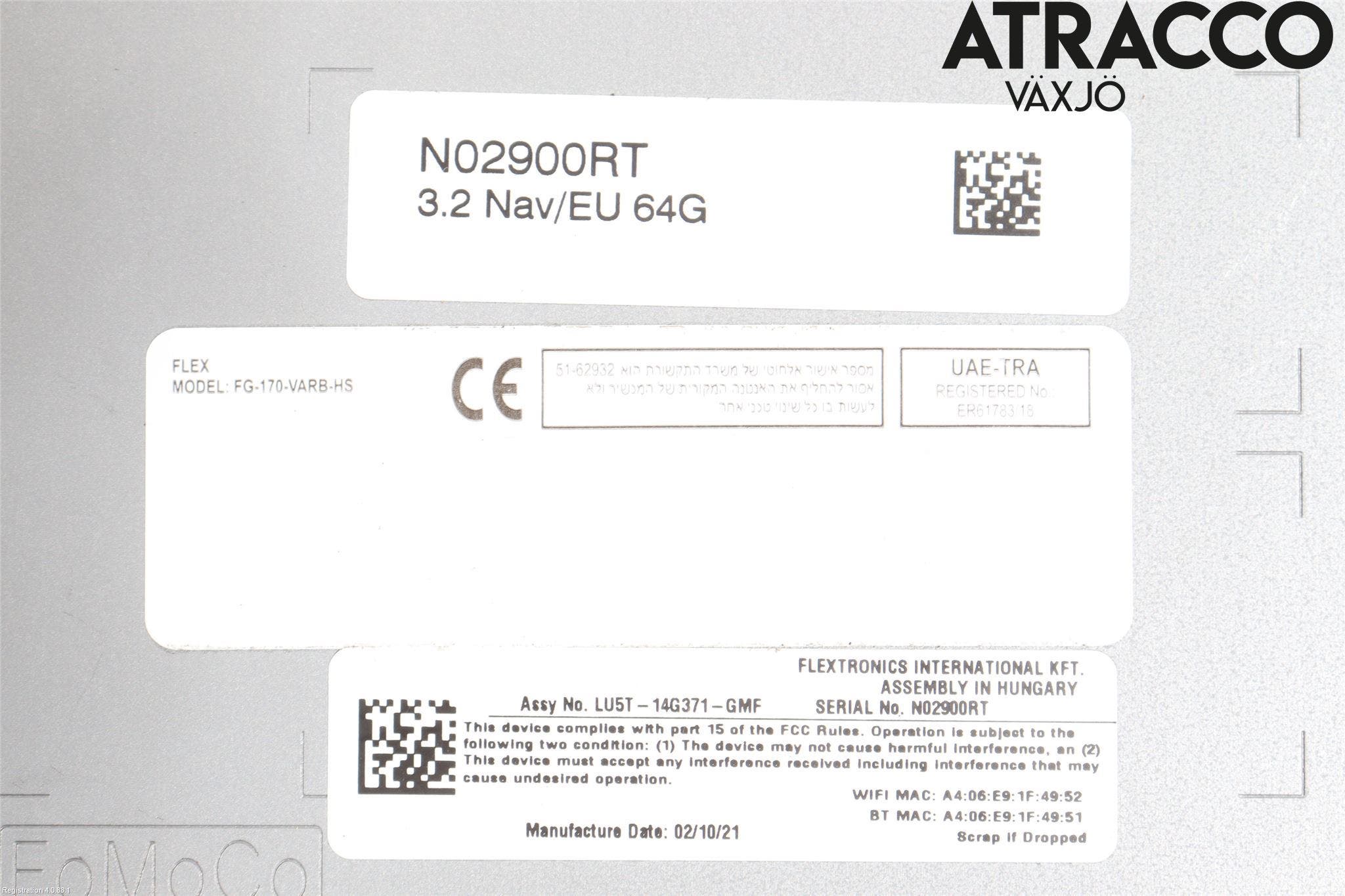 Ford KUGA/KUGA PHEZ/FHEV 20- Cd Radio - Multimediapanel