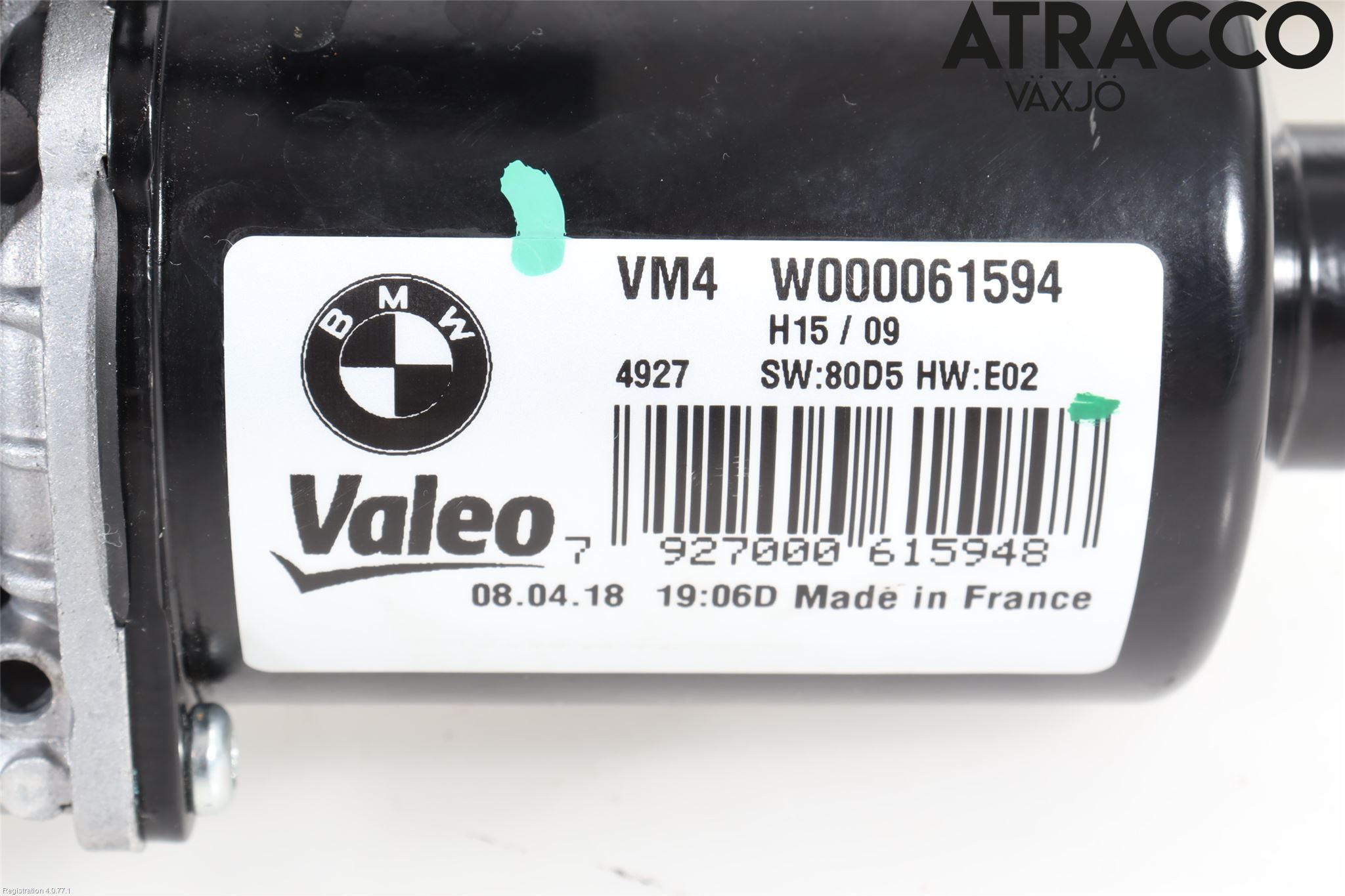BMW 5 G30/G31/F90 17-23 Torkarmekanism Vindruta