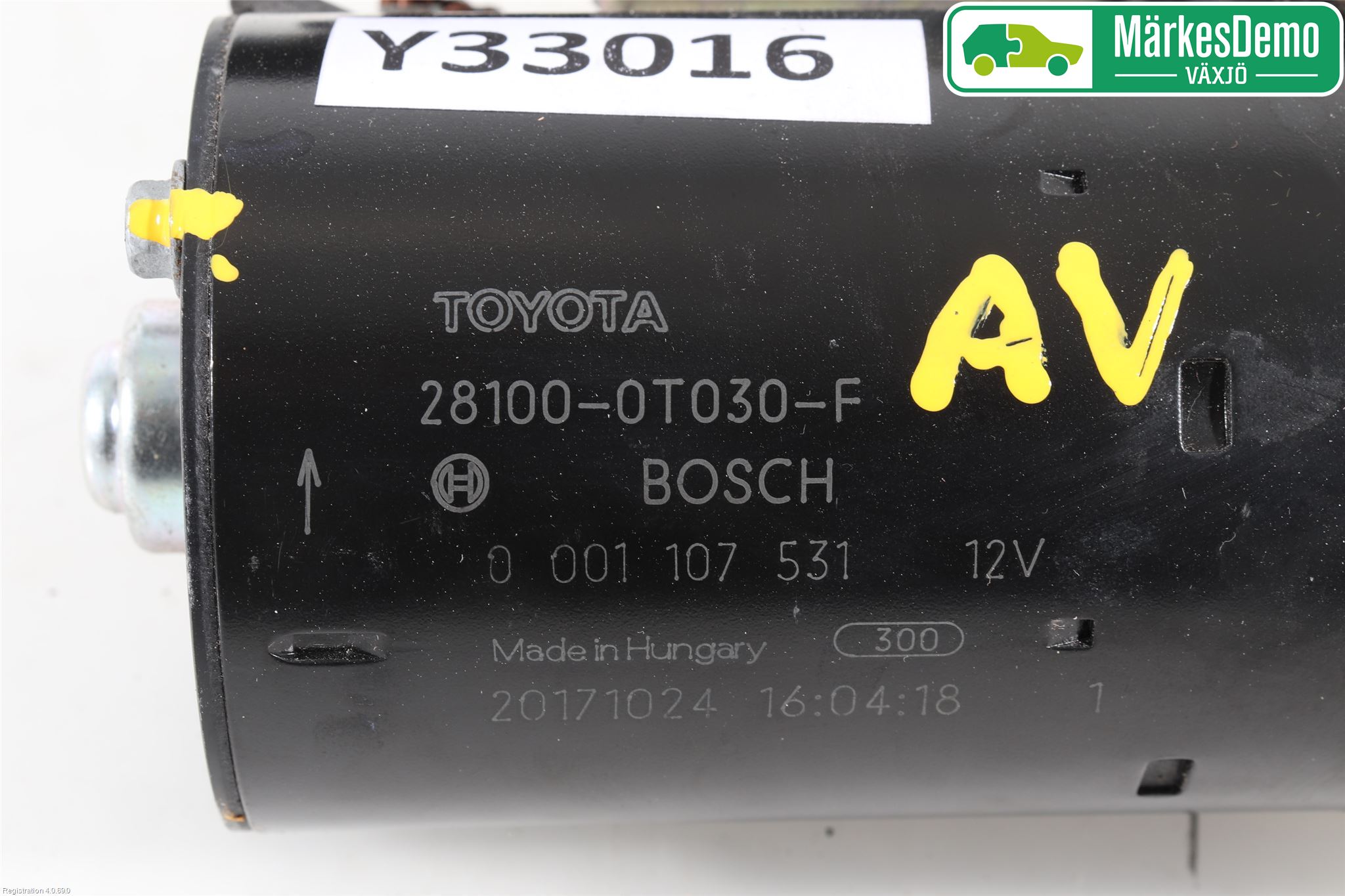 Toyota AURIS 13-19 Startmotor