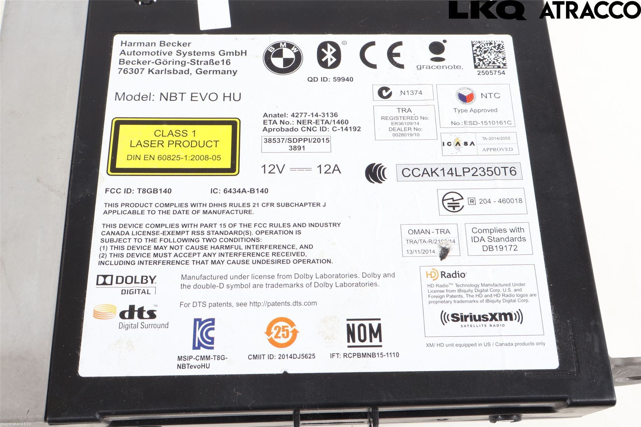 BMW 5 G30/G31/F90 17-23 Cd Radio - Multimediapanel