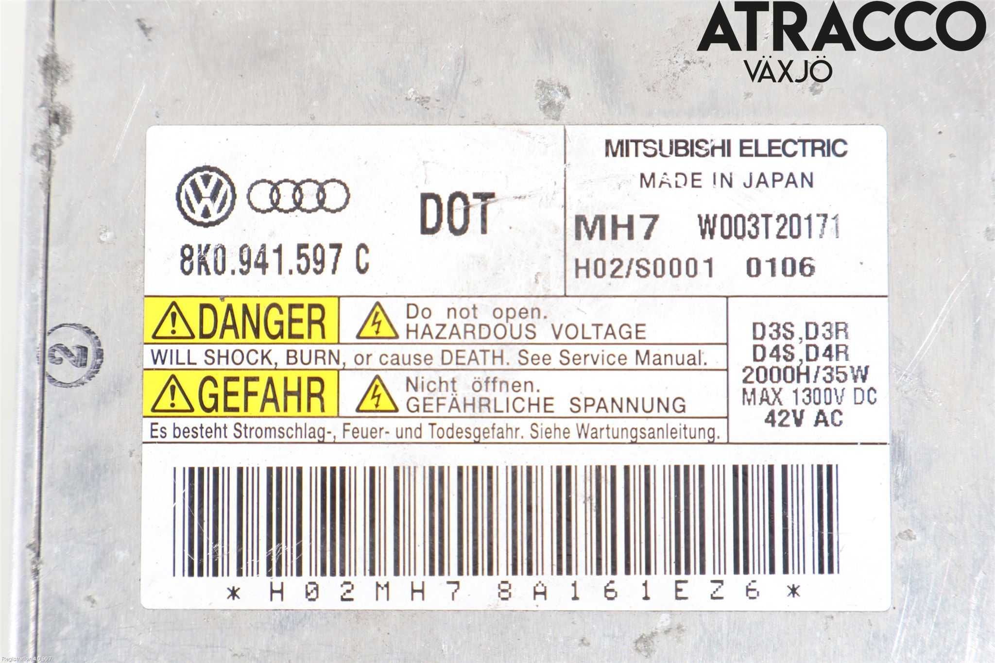 Audi A4/S4 08-11 Styrenhet Strålkastare