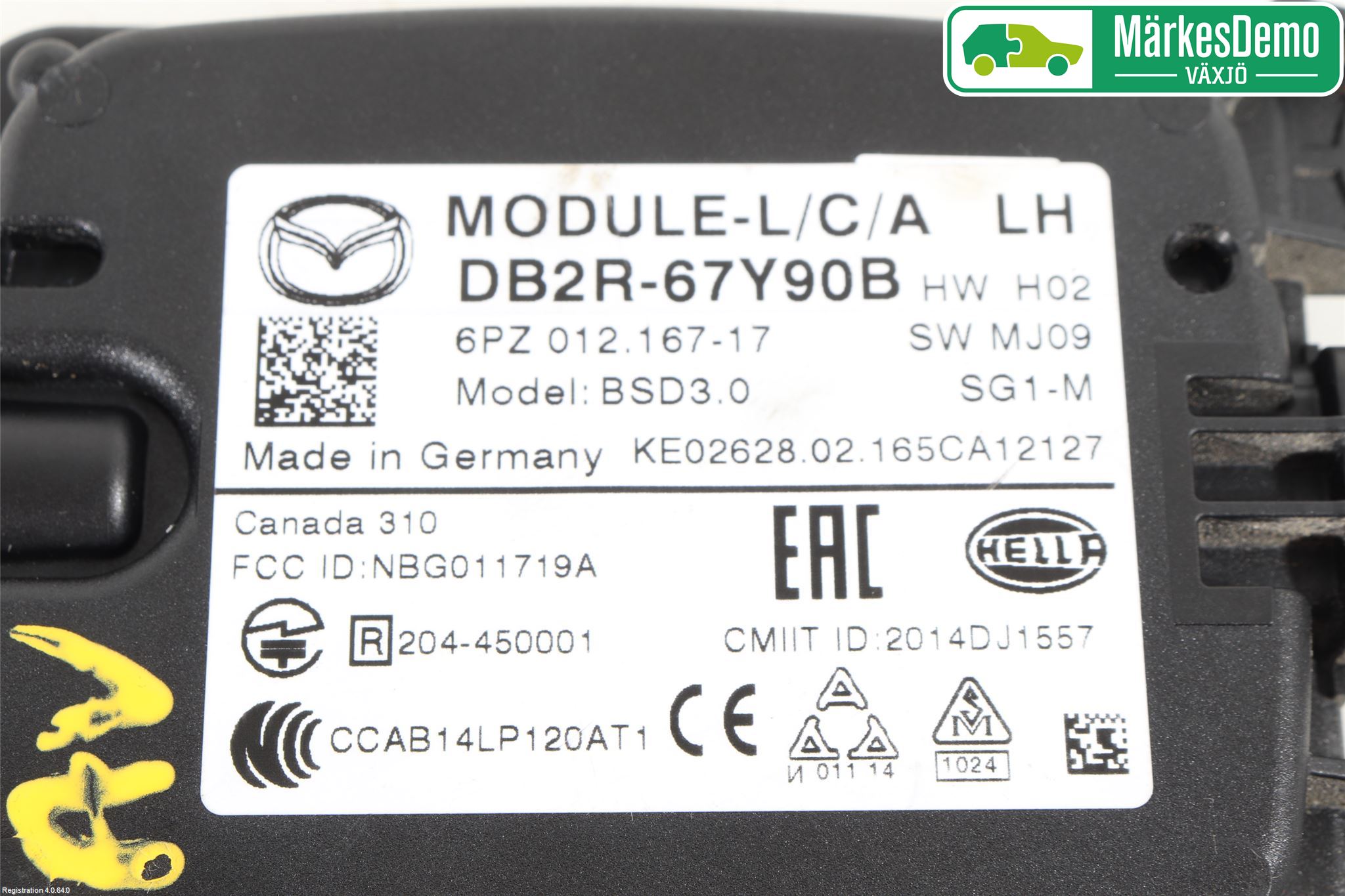 Mazda CX-3 Sensor Aktivt Kollisionsskydd