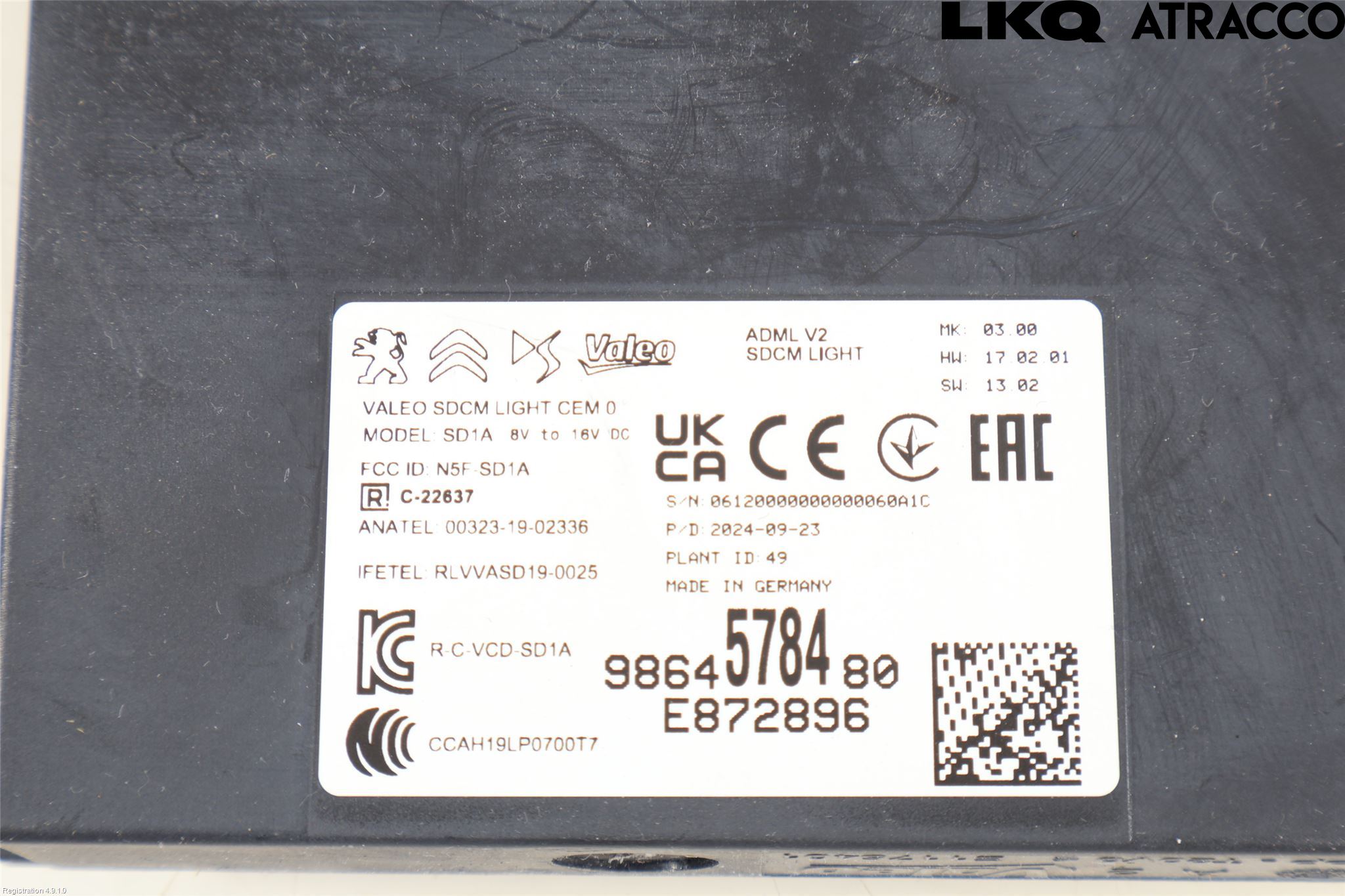 Peugeot 308/E-308 21- Styrenhet Övrigt