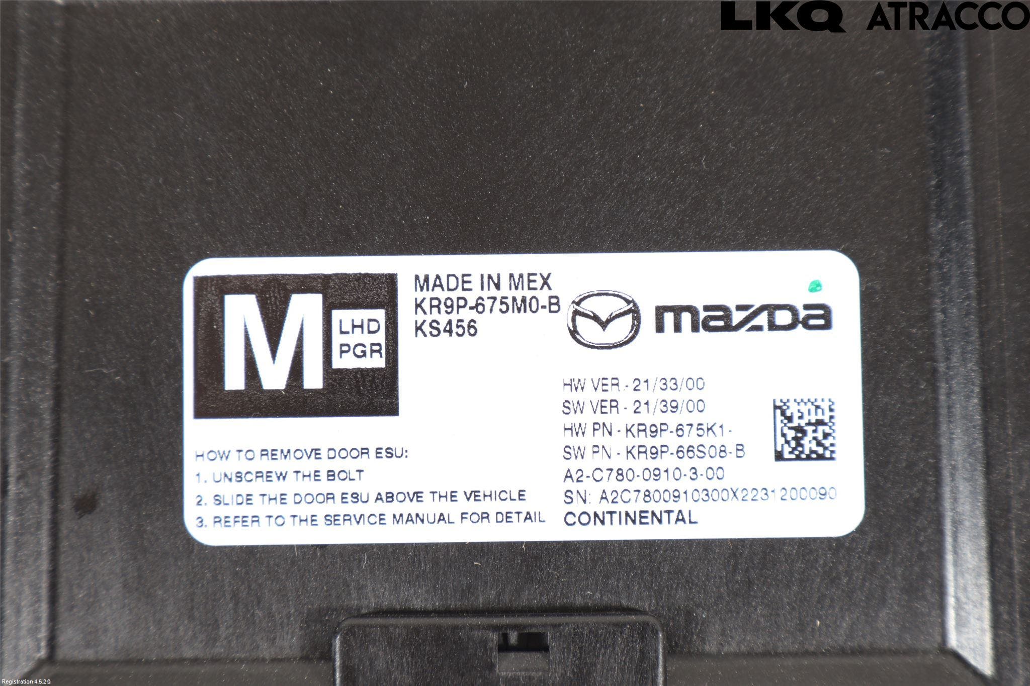 Mazda CX-60 22- Styrenhet Dörr