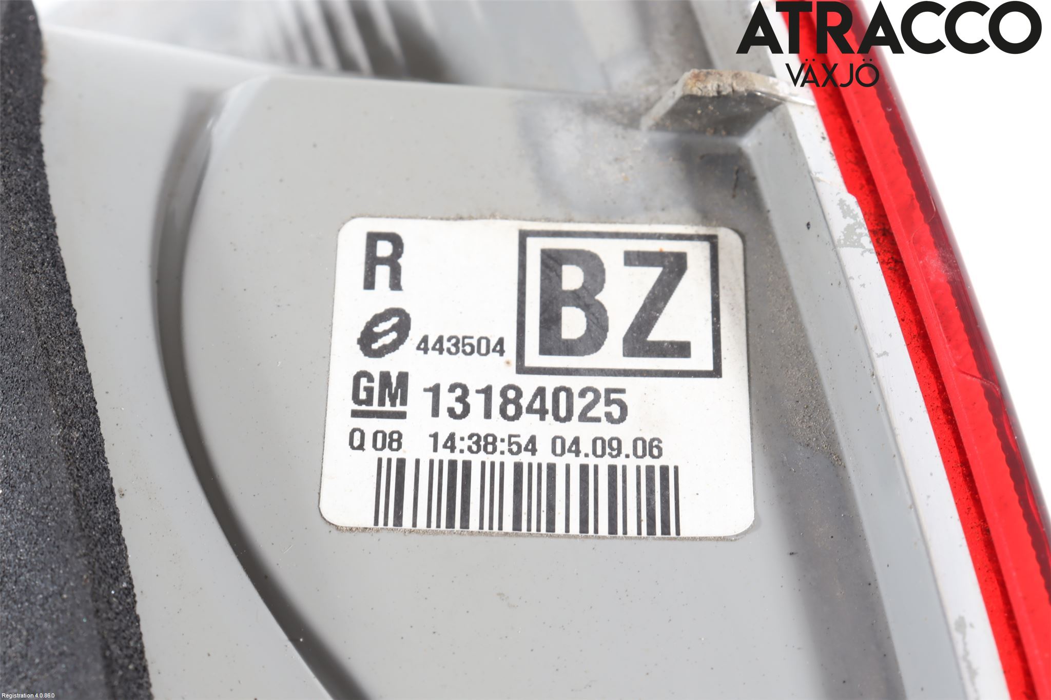 Opel VECTRA C 06-08 Bakljus Lucka Hö