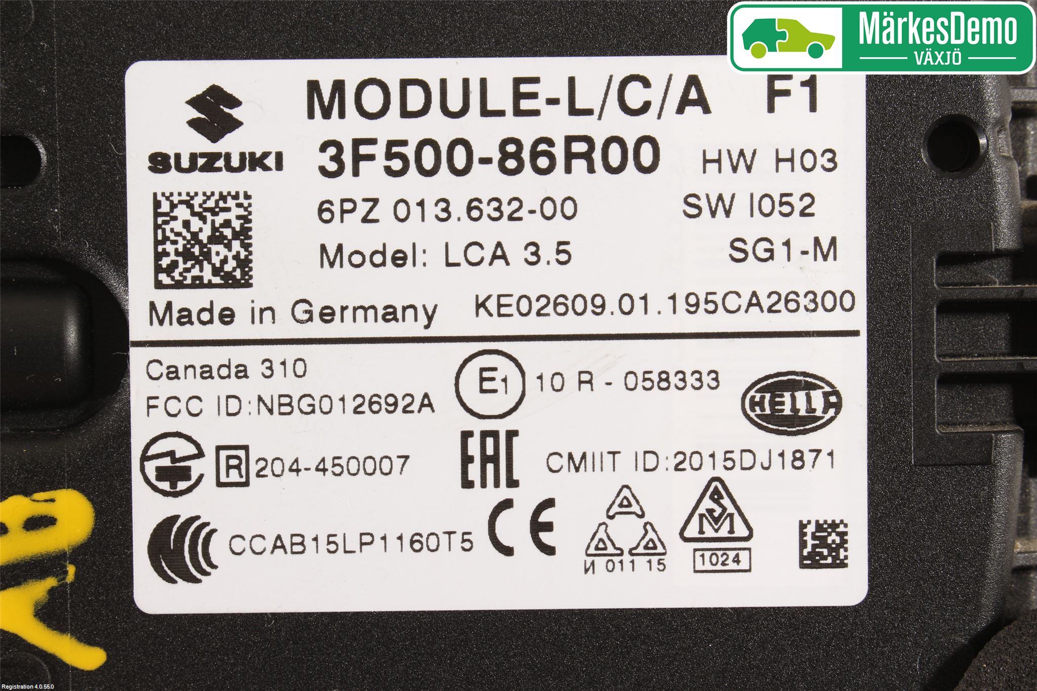 Suzuki VITARA 15- Sensor Aktivt Kollisionsskydd