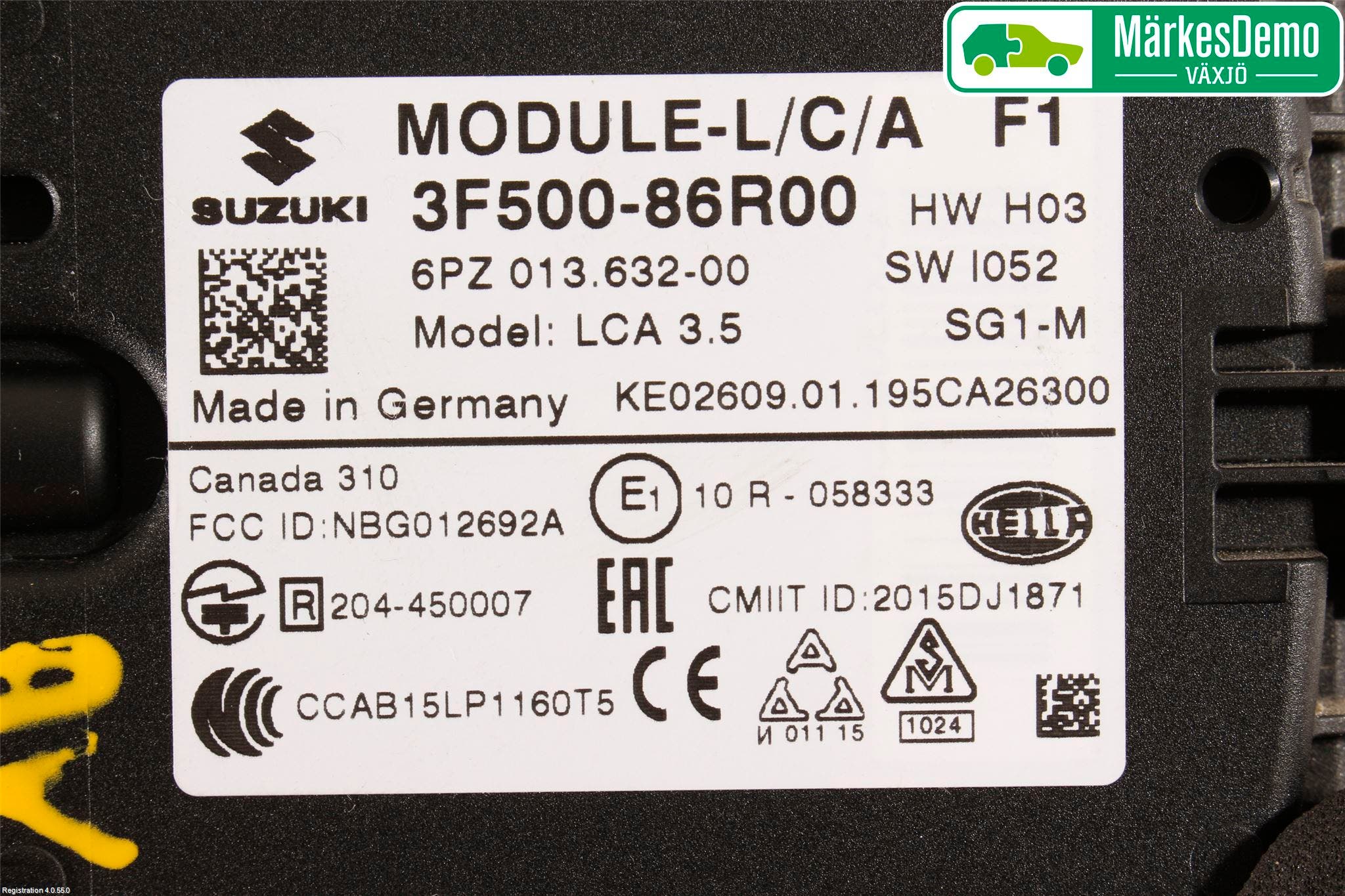 Suzuki VITARA 15- Sensor Aktivt Kollisionsskydd