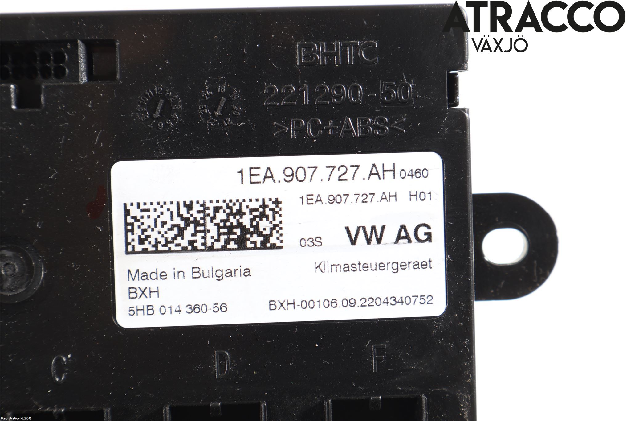 Volkswagen VW ID.4 21- Ac Styrenhet Ac Manöveren