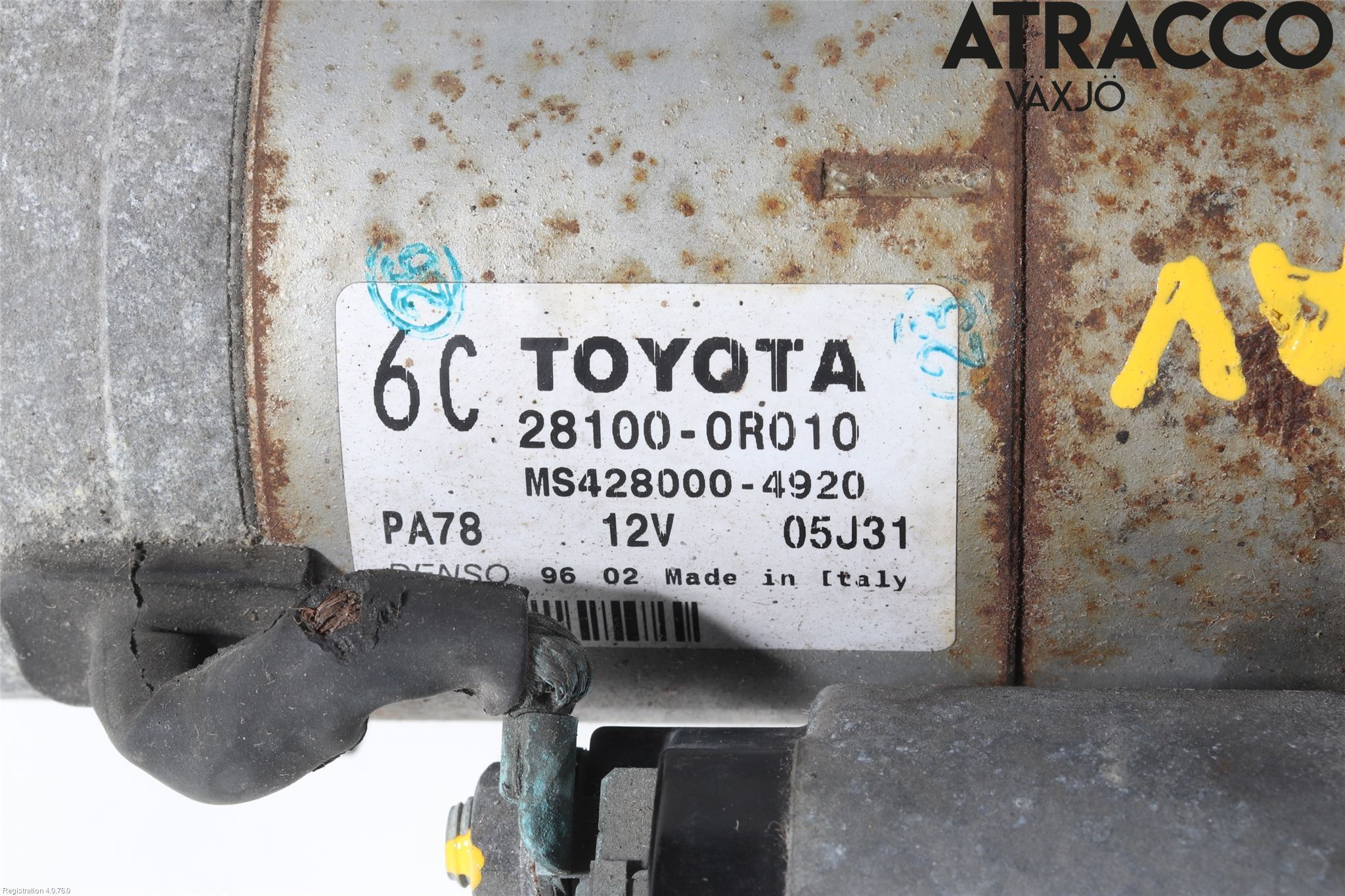 Toyota AURIS 07-09 Startmotor Diesel