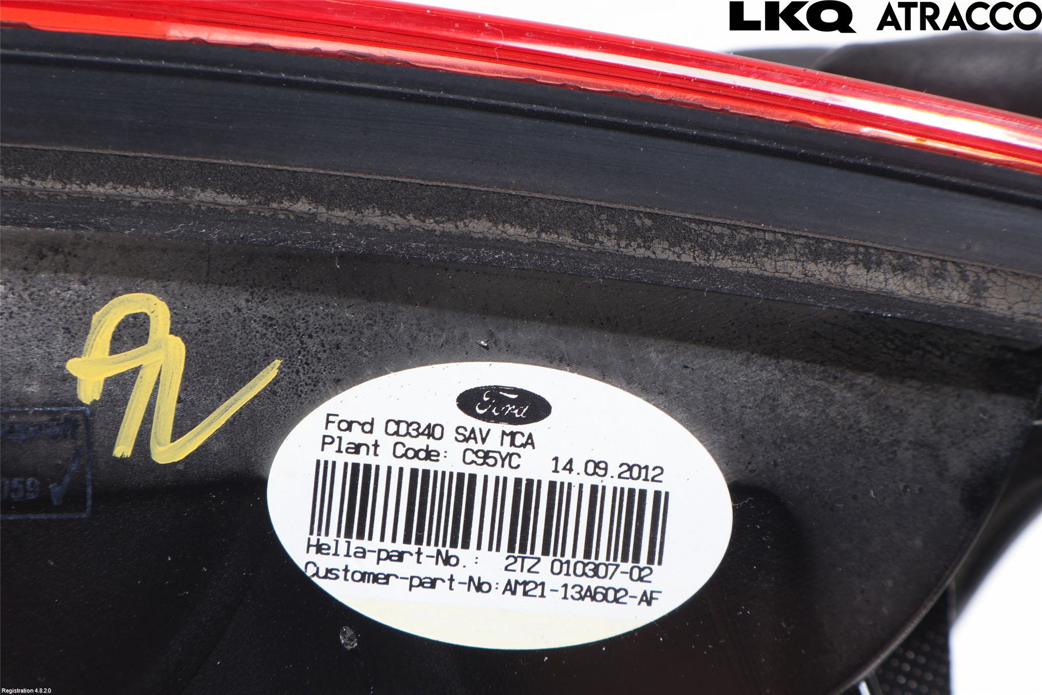 Ford S-MAX 06-15 Bakljus Lucka Hö