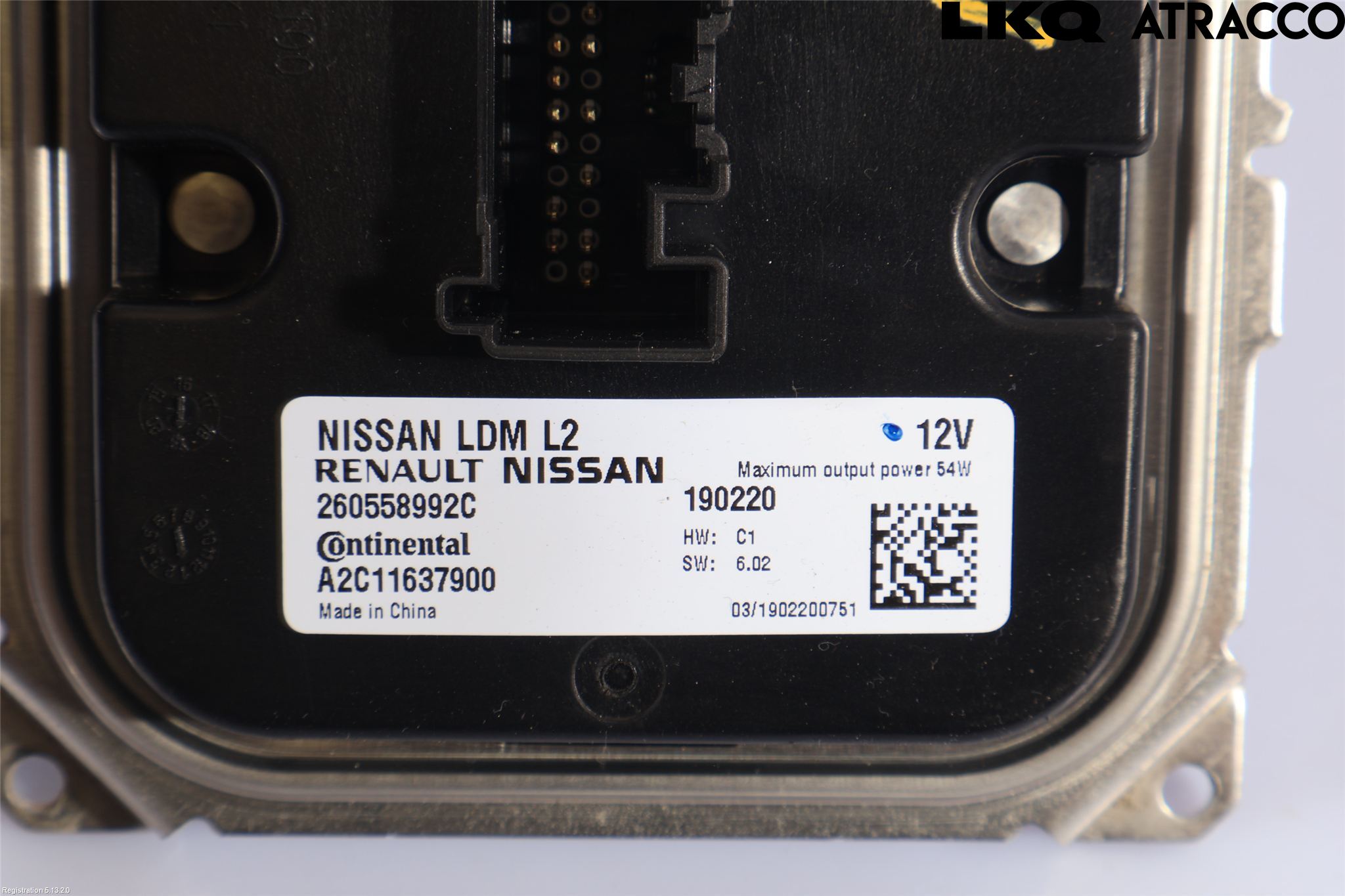 Nissan LEAF 18- Styrenhet Strålkastare