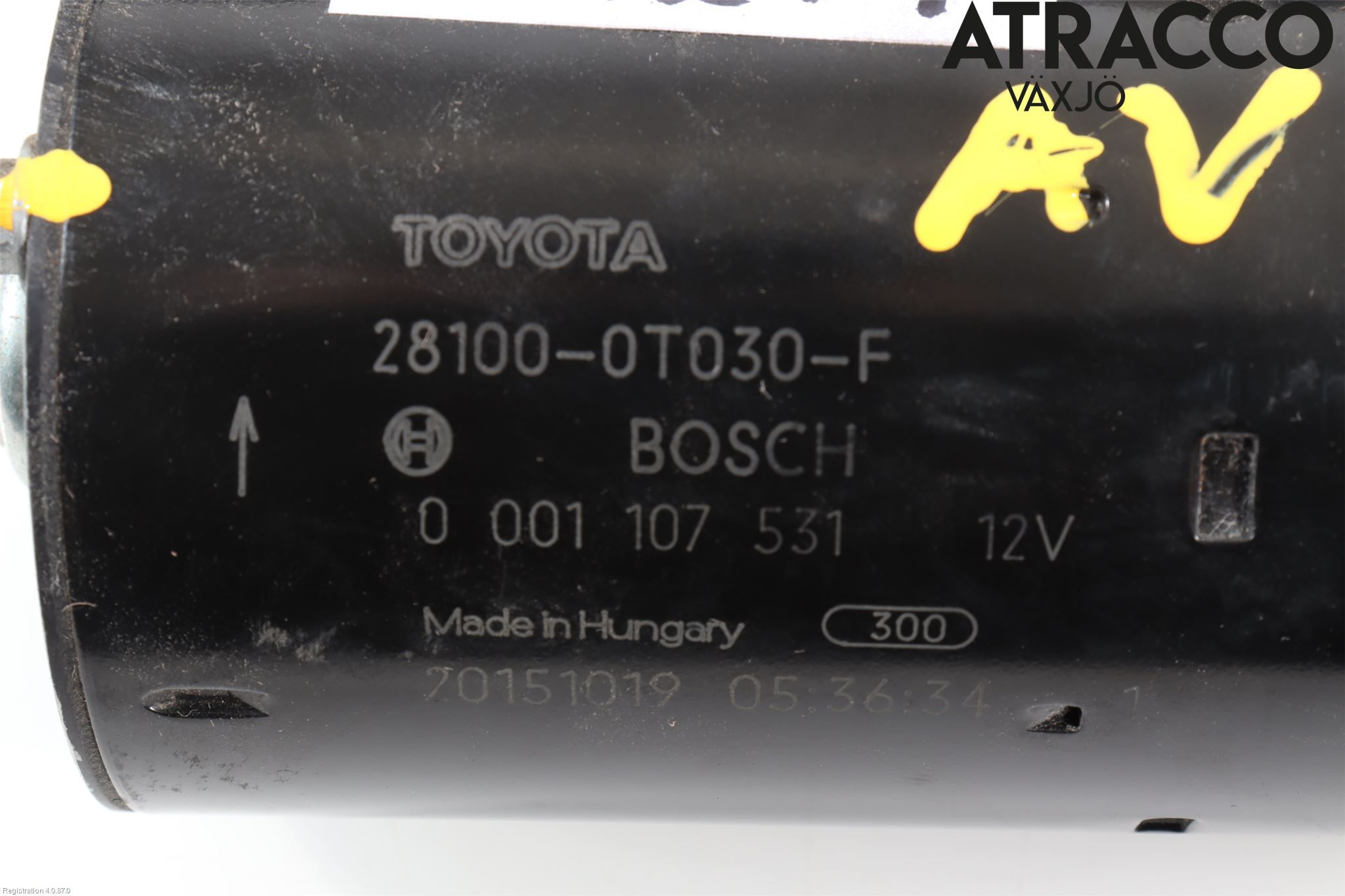 Toyota AURIS 13-19 Startmotor