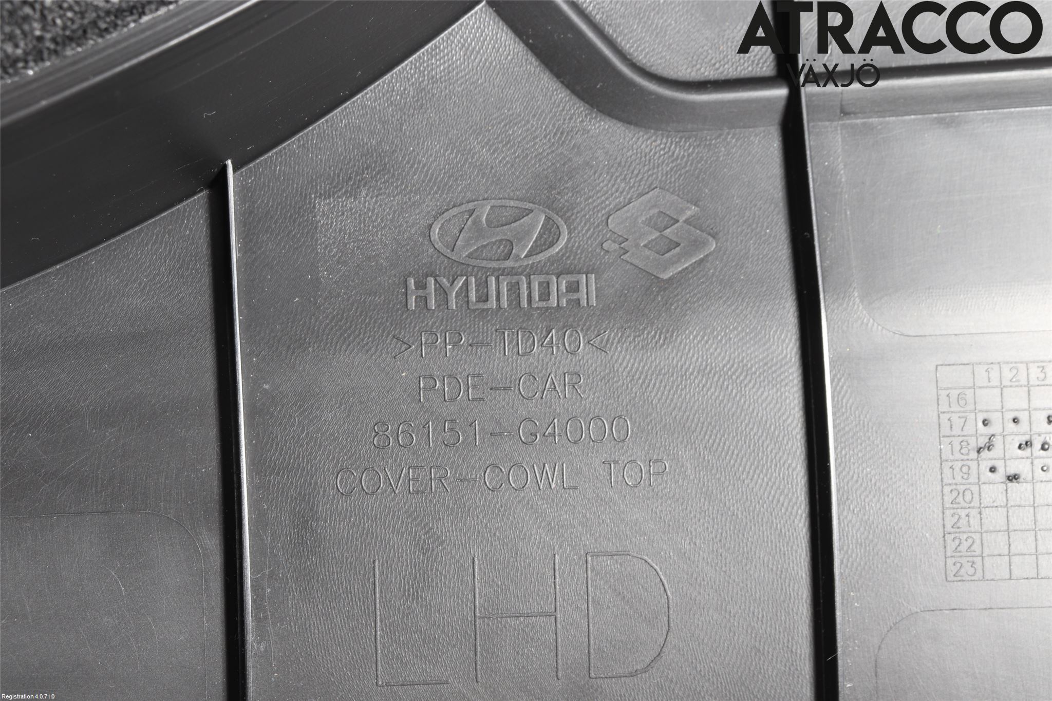 Hyundai i30 PD 17- Torpedplåt-Torpedplast