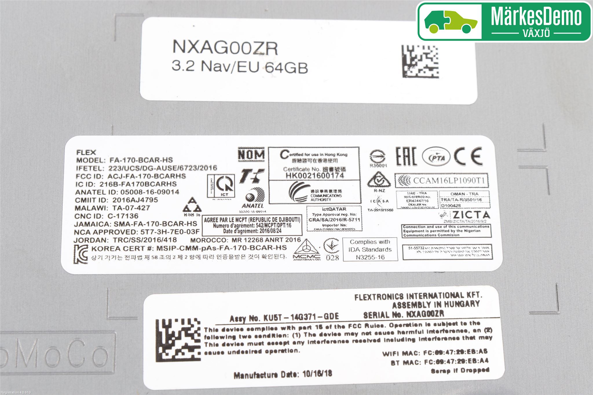 Ford FIESTA (VII) 18-23 Cd Radio - Multimediapanel