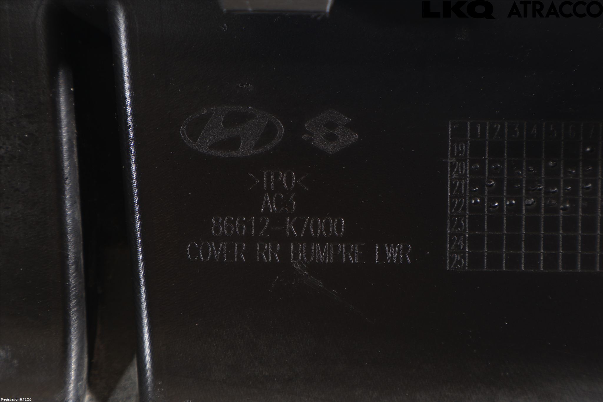 Hyundai i10 LA 20- Stötfångardel Bak Mitt
