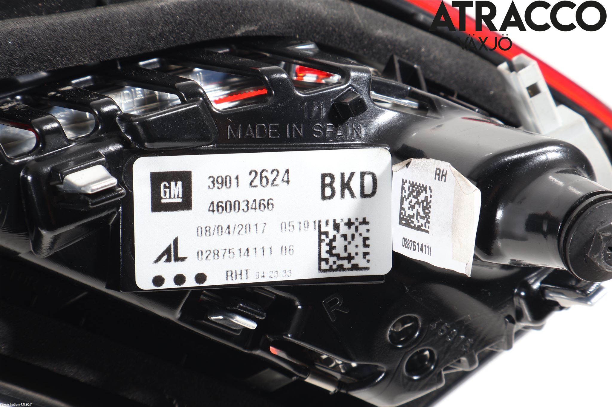 Opel CORSA E 15-19 Bakljus Lucka Hö