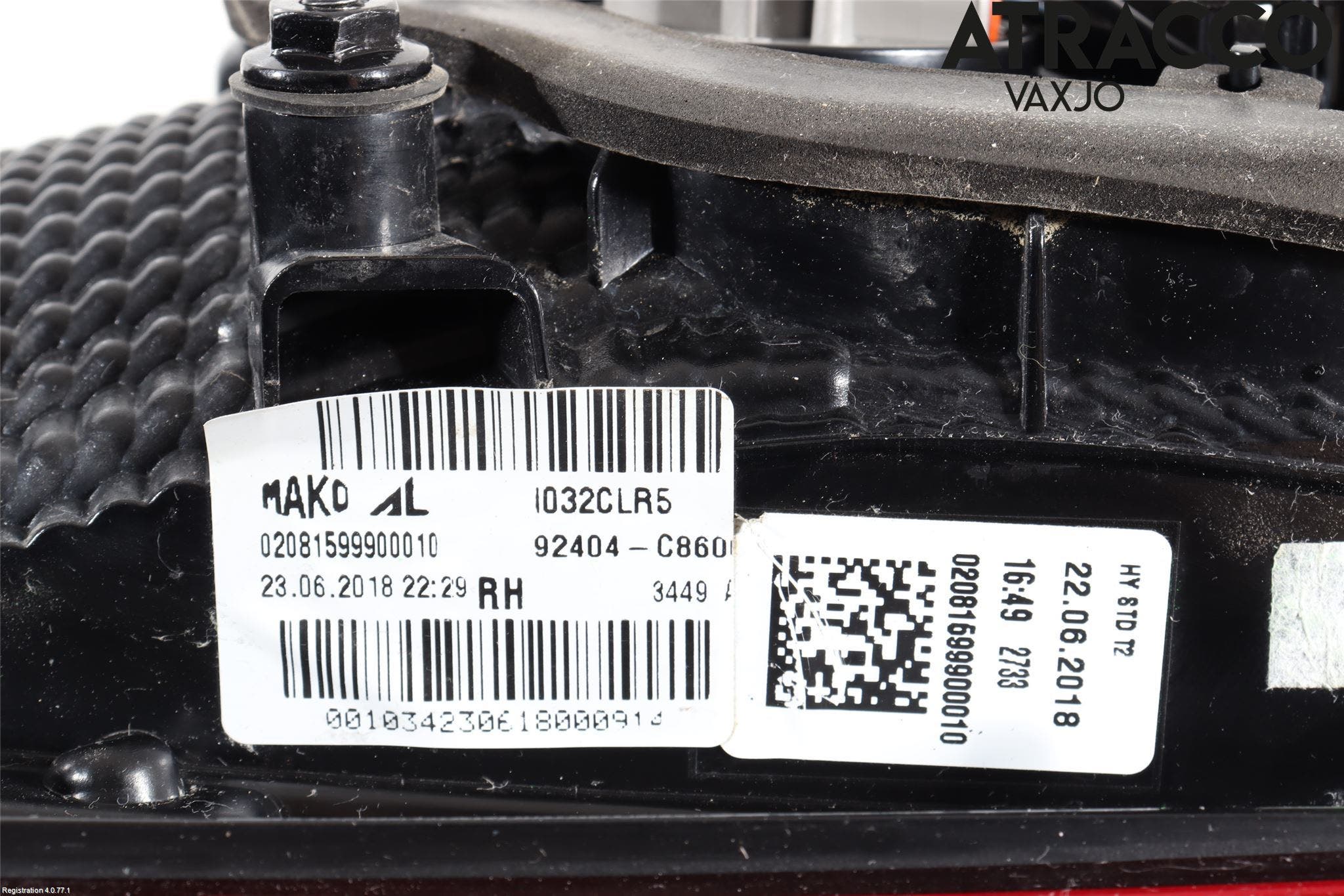 Hyundai i20 GB 15-20 Bakljus Lucka Hö