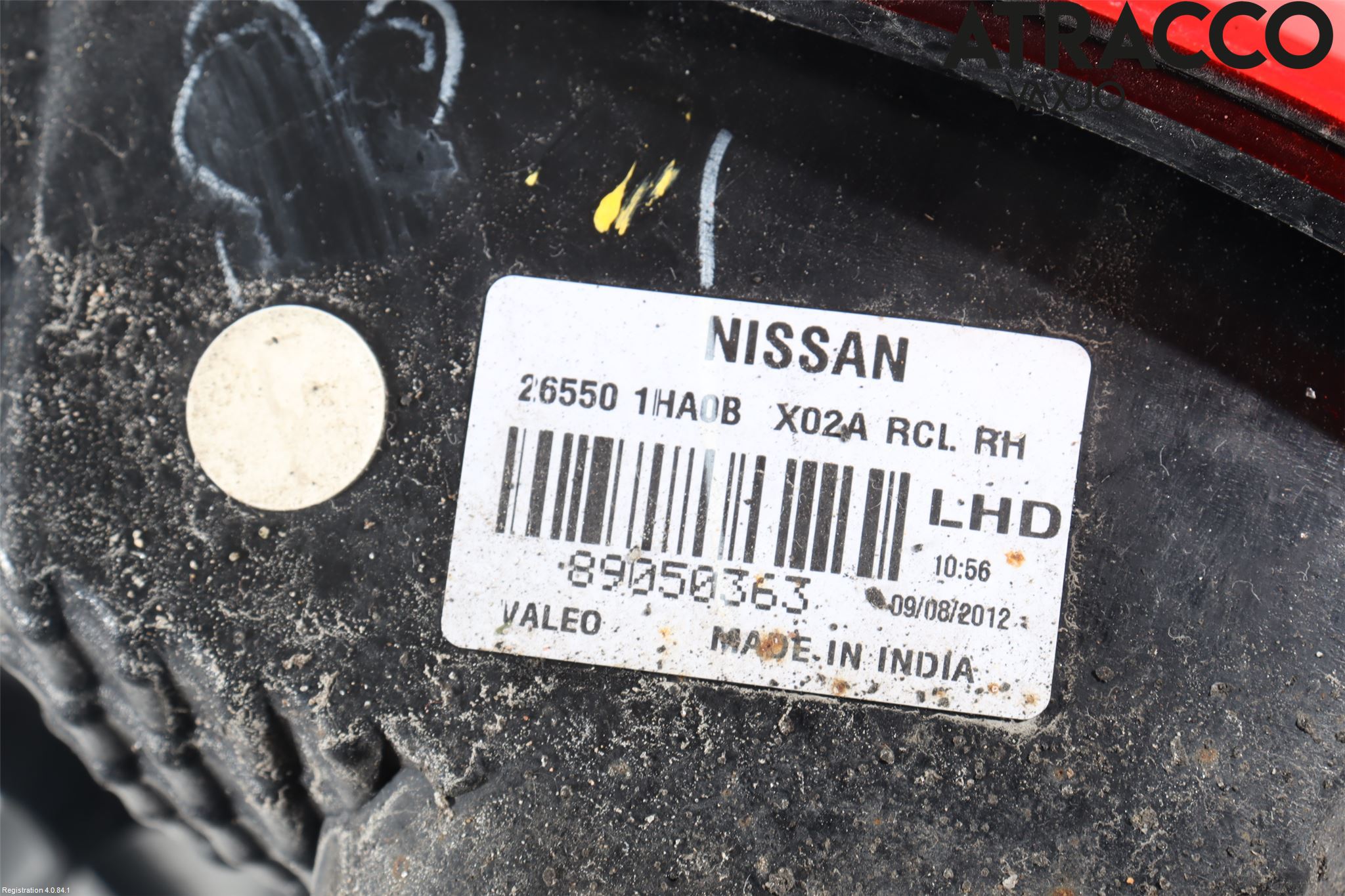 Nissan MICRA 11-16 Bakljus Höger