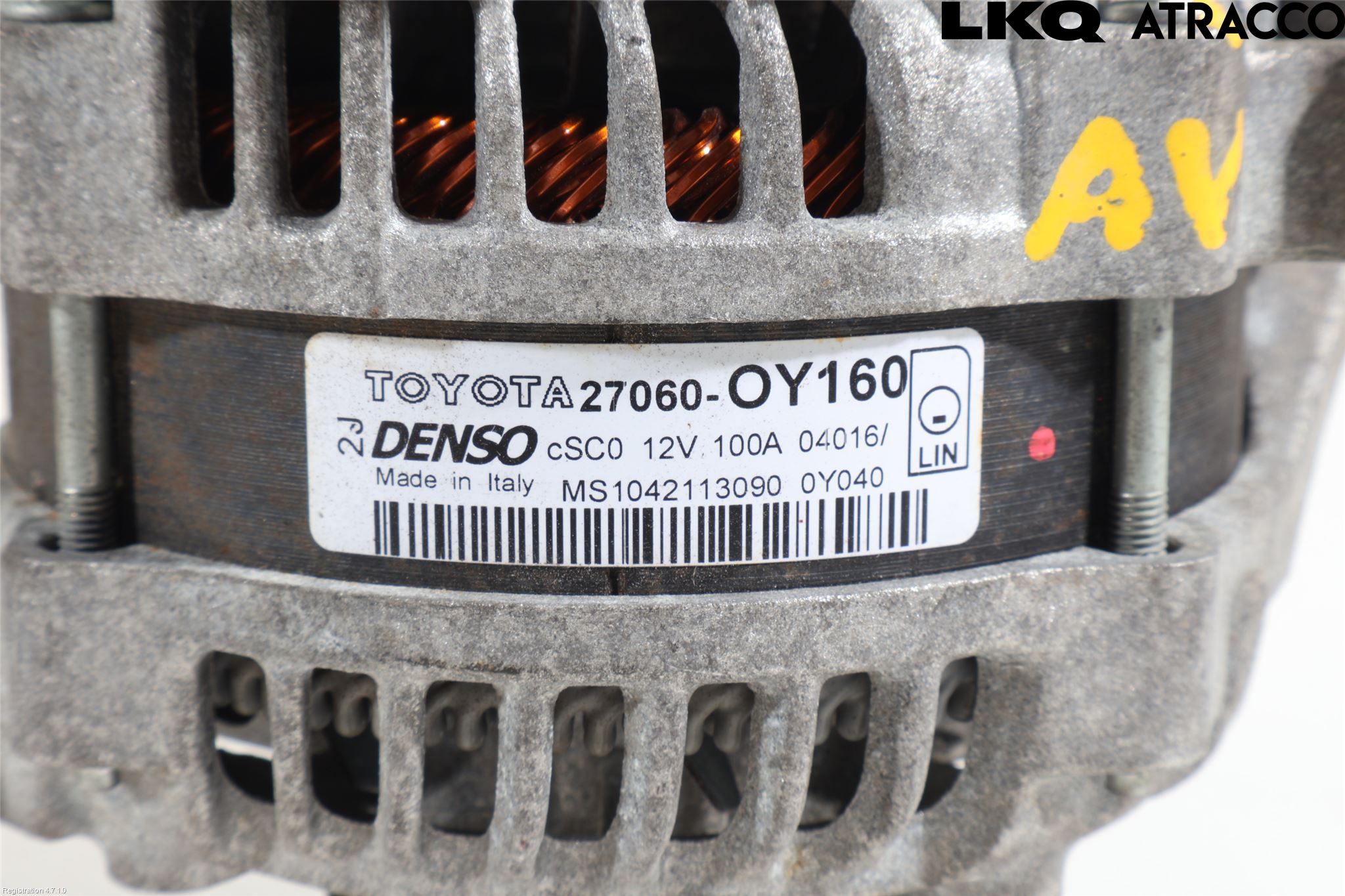 Toyota YARIS XP130 15-20 Generator