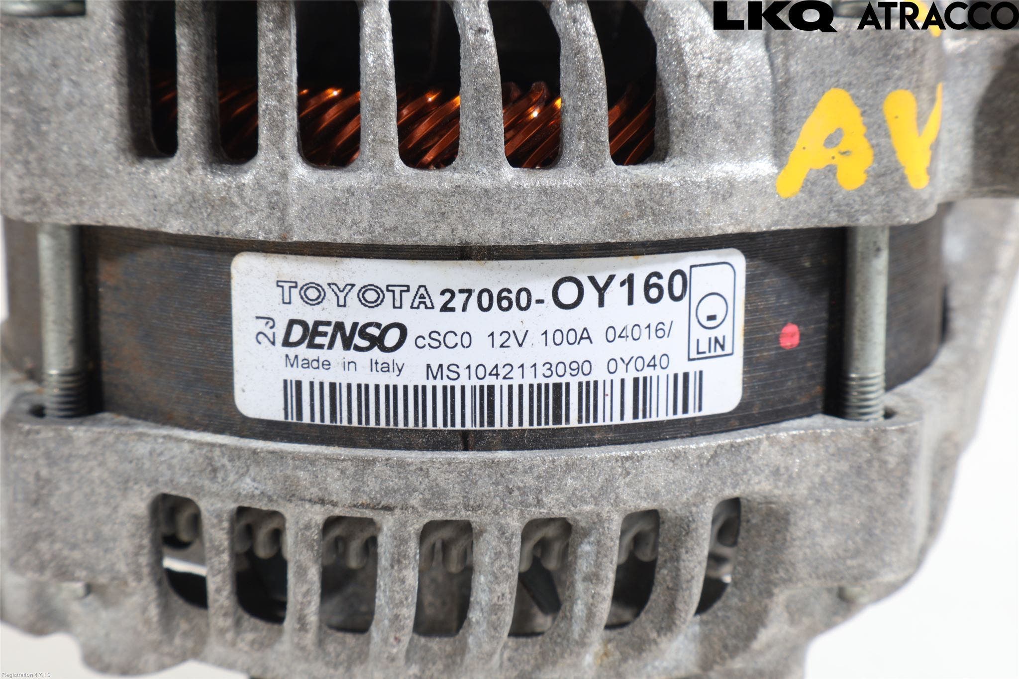 Toyota YARIS XP130 15-20 Generator