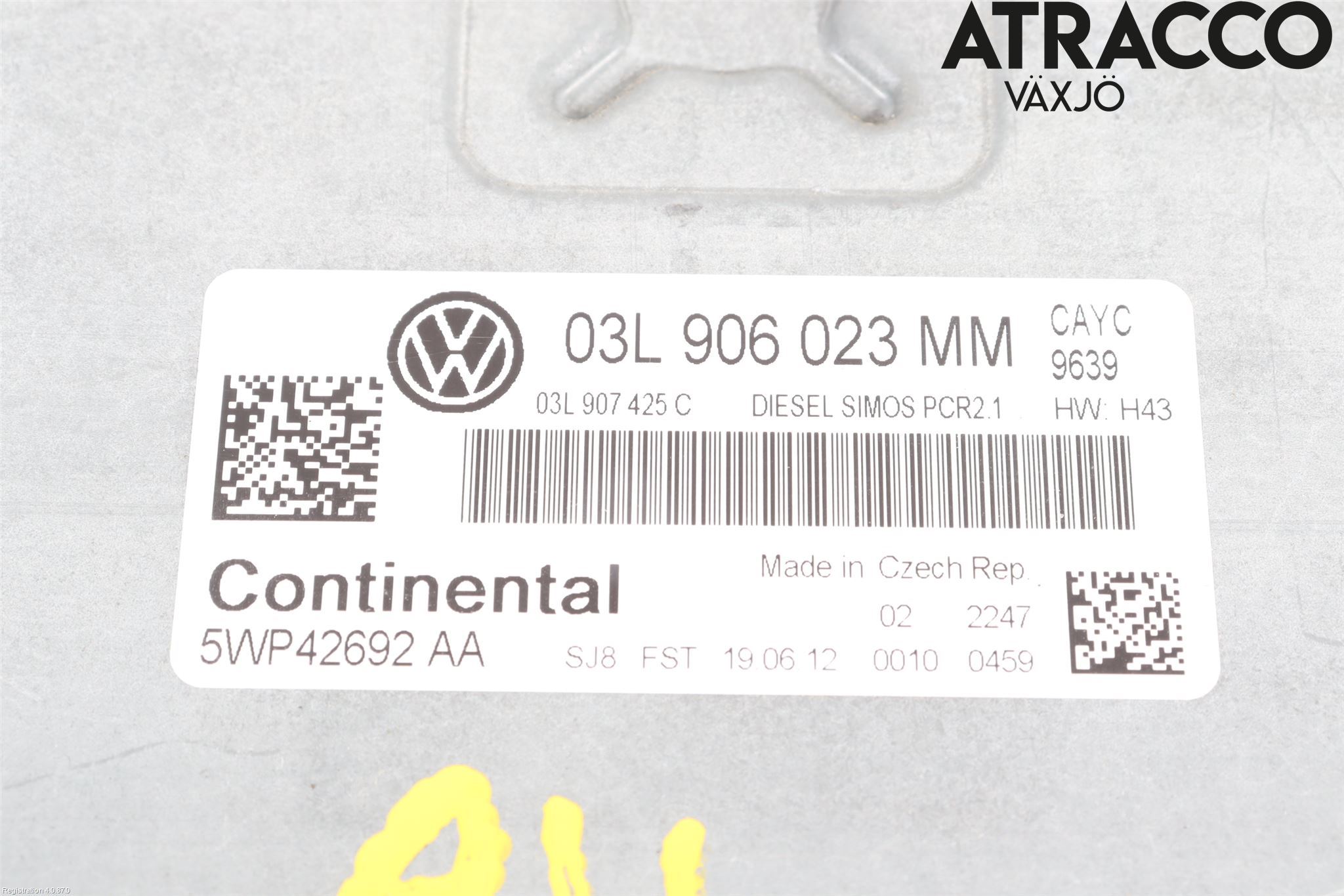 Volkswagen VW GOLF VI 09-13 Styrenhet Insprut Bensin